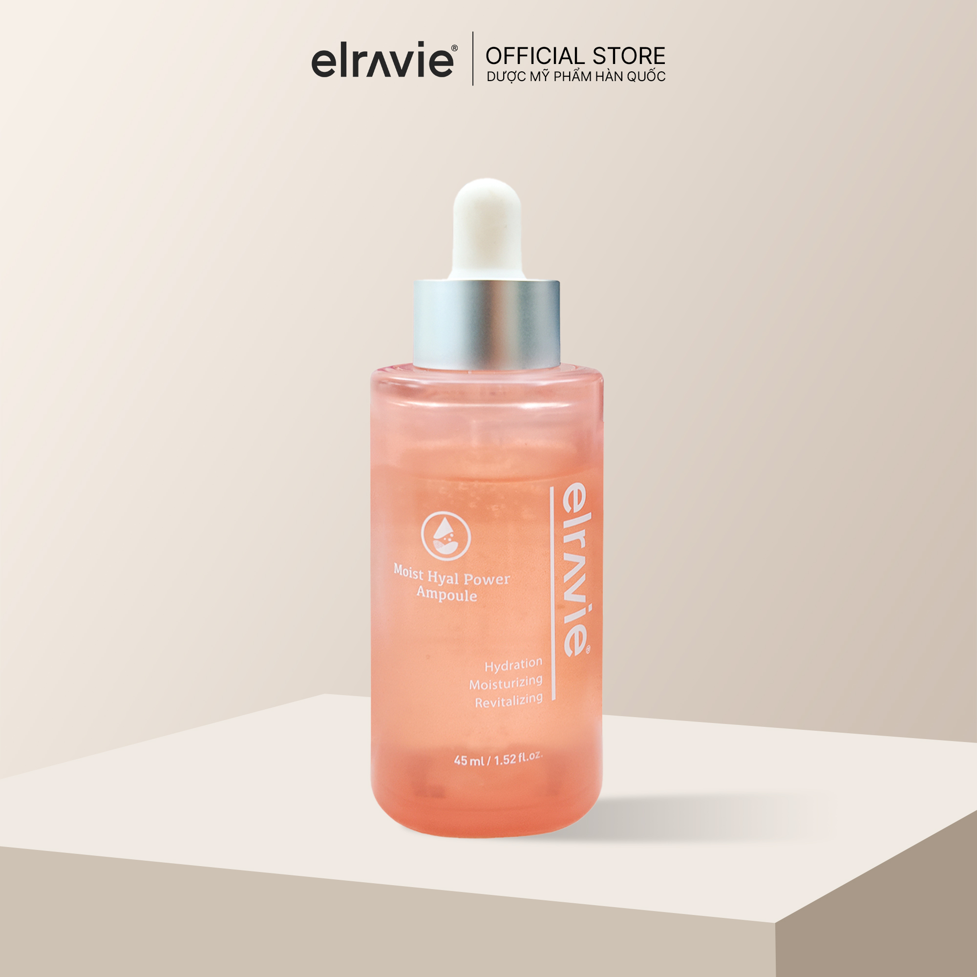 Tinh Chất Cấp Ẩm Chuyên Sâu, Trắng Khỏe Cho Da Khô Elravie Moist Hyal Power Ampoule 45ml