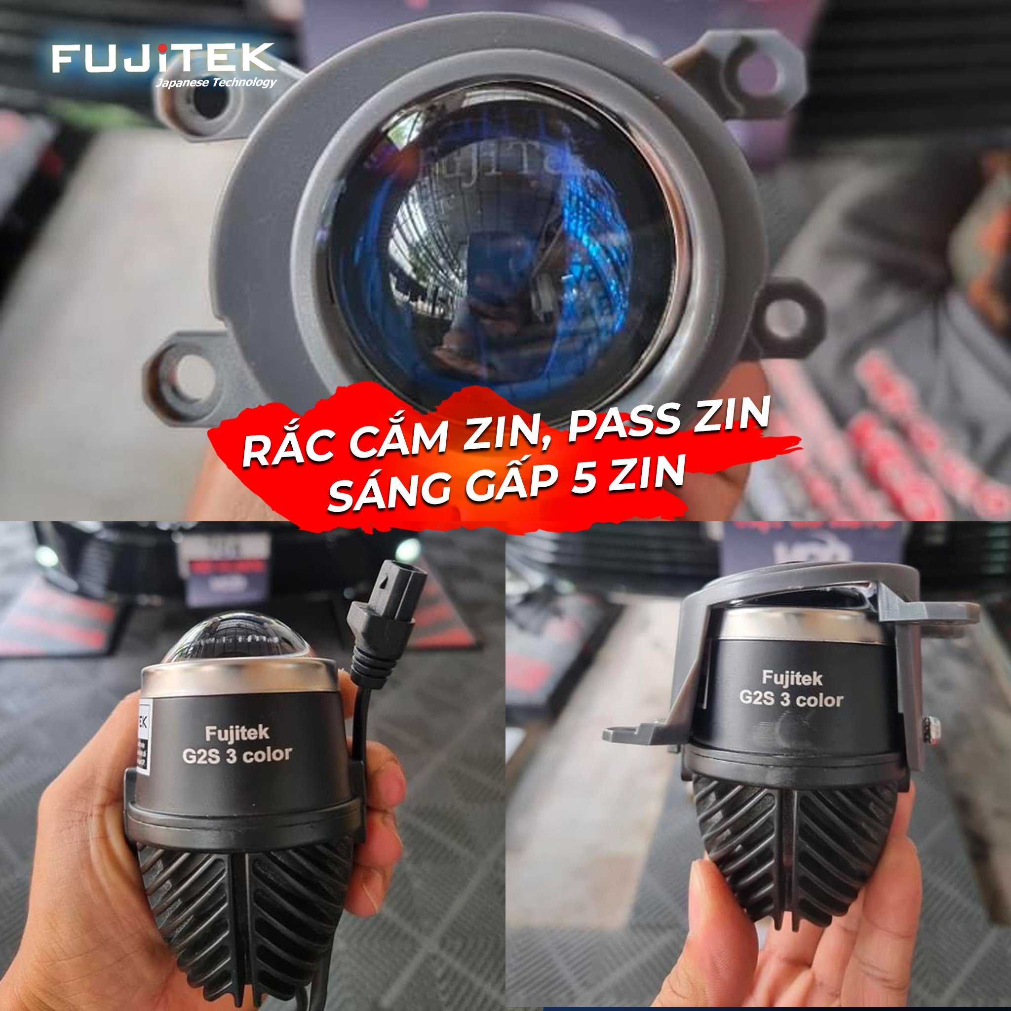 Fujitek G2S Plus Bi gầm Led 2 inch 3 chế độ màu kích cỡ nhỏ _thumbnail_3