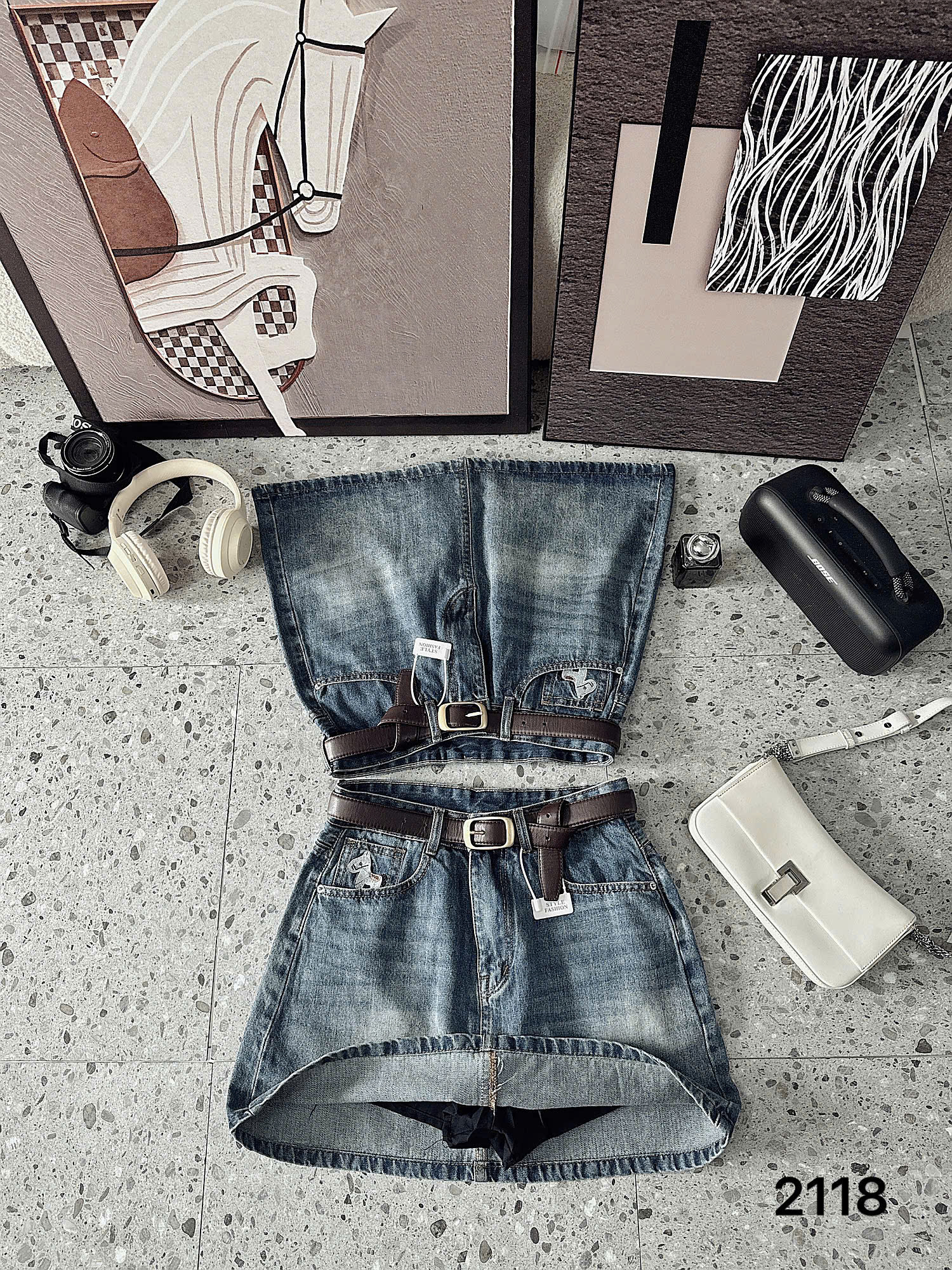 BIGSIZE - Chân váy jean QC thêu ngựa JV2118_thumbnail_8