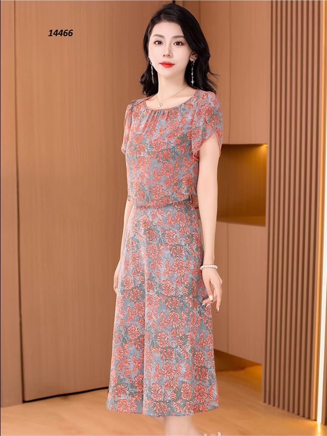 14466-Đầm voan xòe kiểu áo giả rời, tay búp sen (vải chifon, lót lụa)-kéo sau lưng_thumbnail_4
