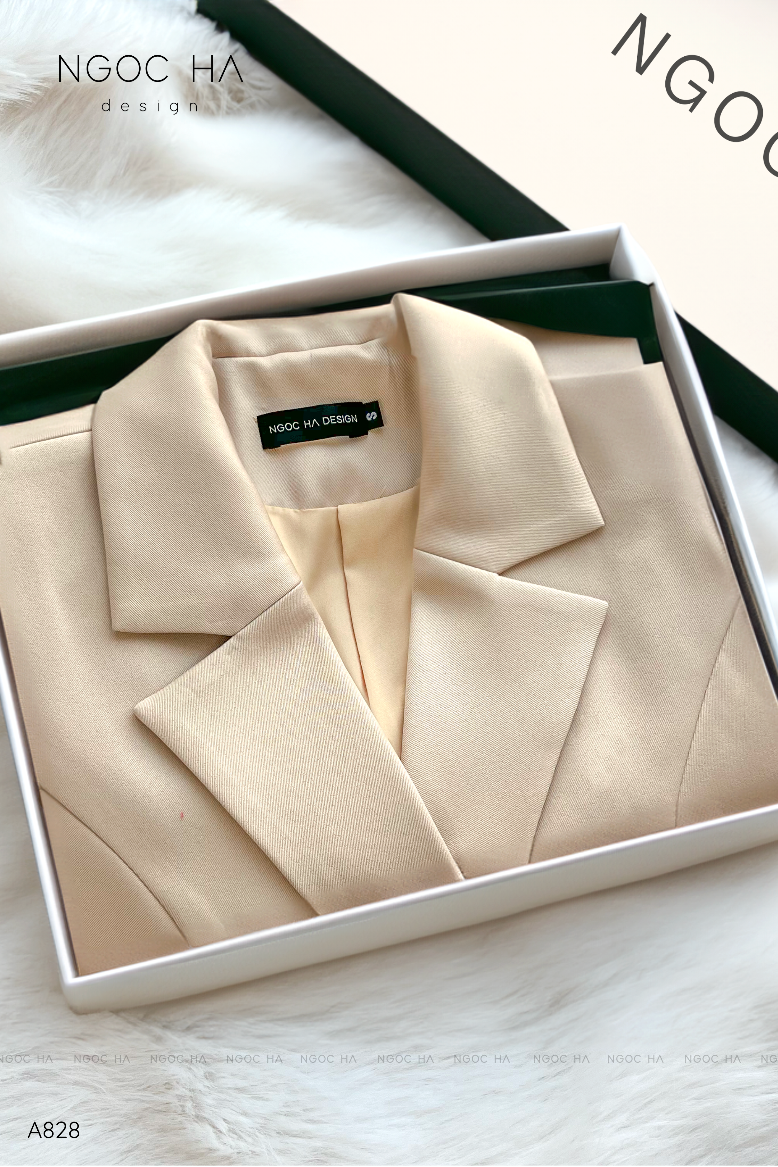 Vercelli Top_ Áo Vest Cách Điệu Tà Lượn Cong Màu Bee A828