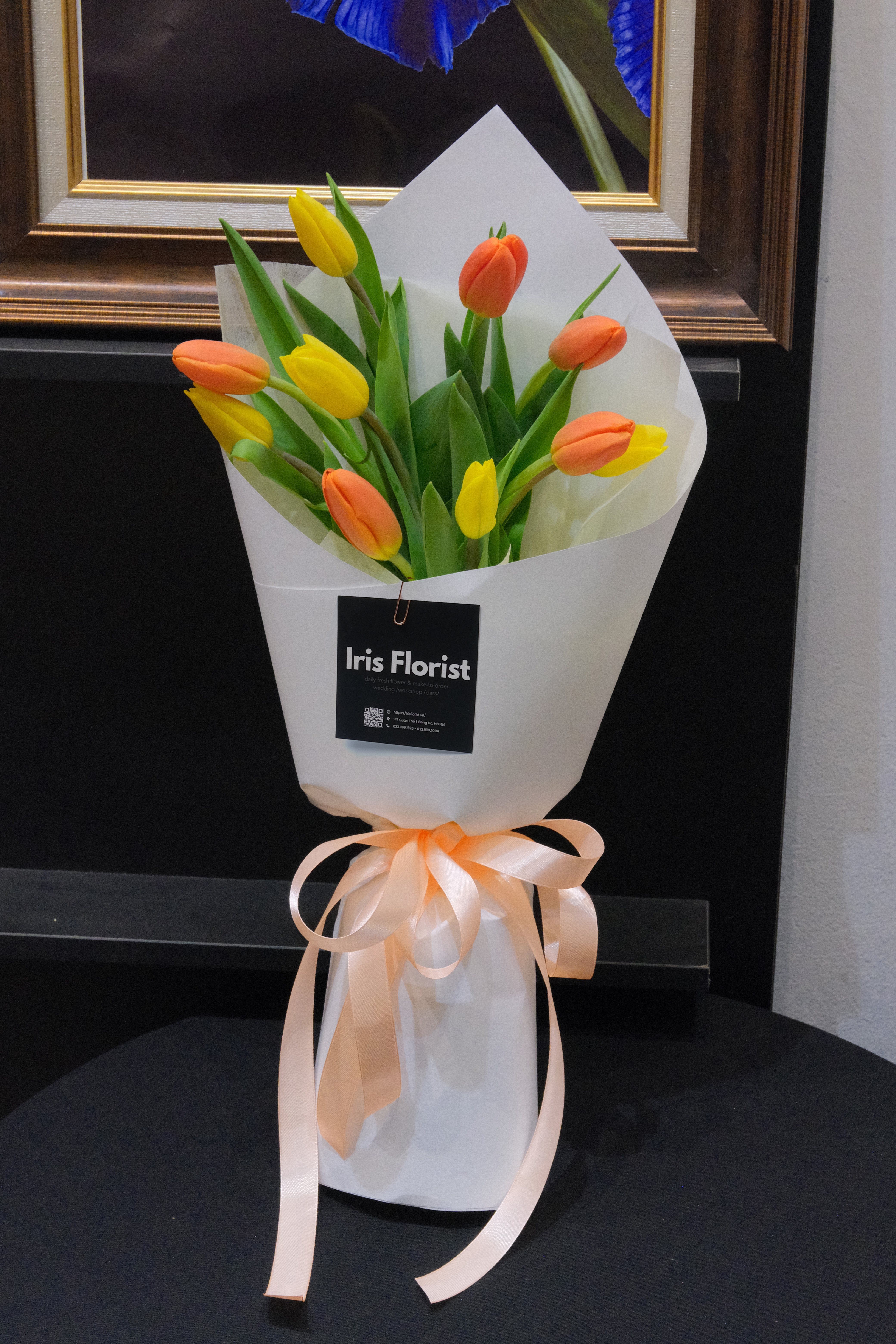 Bó tulip mix Cam vàng - Set 10B