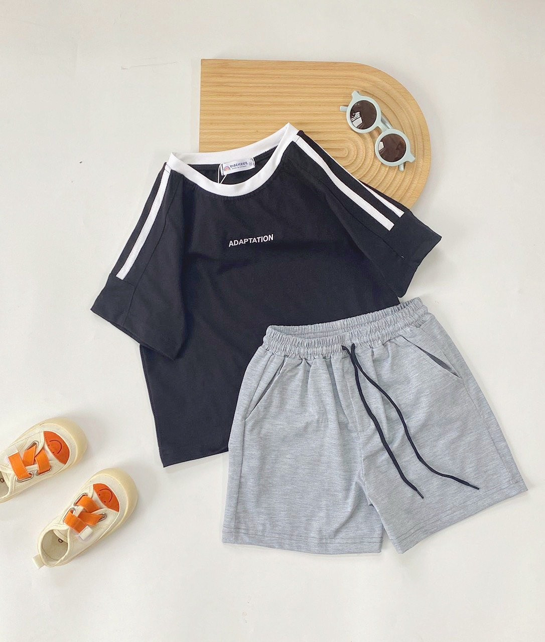 Set cotton tay Raglang BD24009