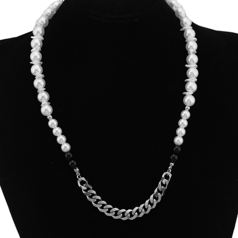 Half Pearl Chain Necklace_thumbnail_8