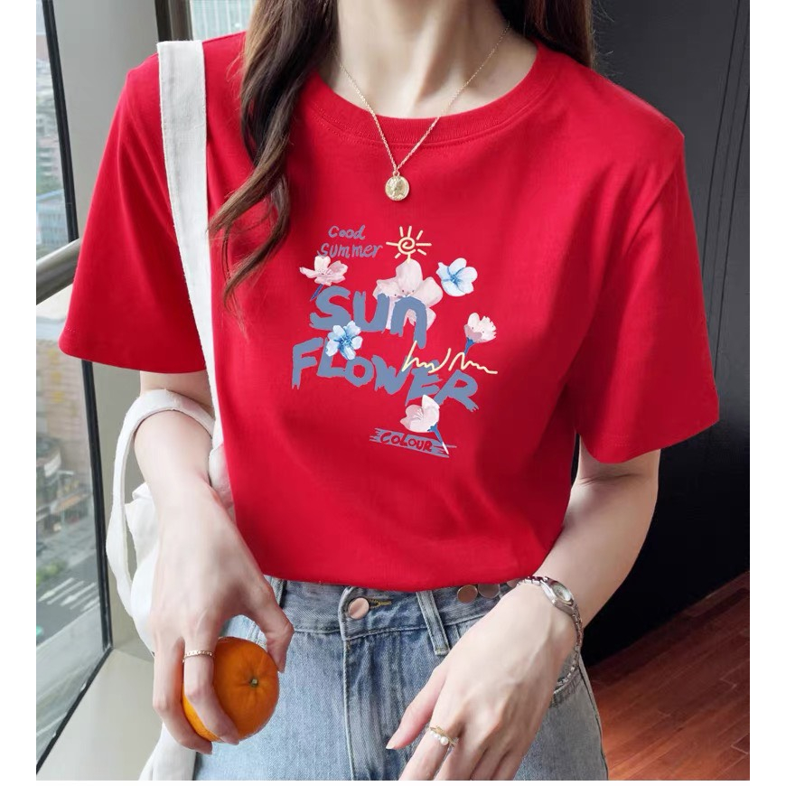 [Form Rộng] Áo thun nữ Sun Flower dáng rộng thời trang - LOZA CT6419_thumbnail_6