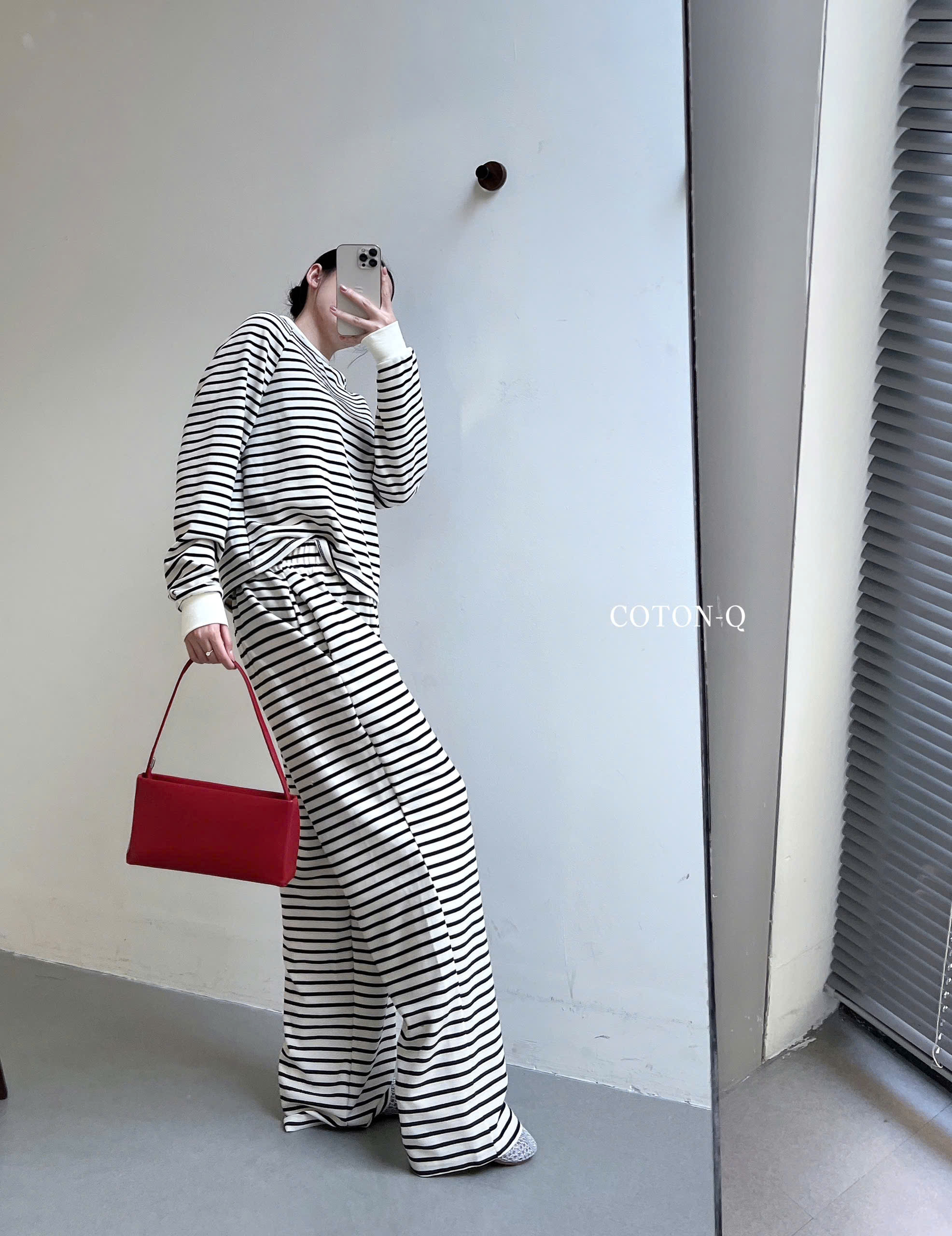 Set áo tay dài + quần phối sọc ( NÂU )_thumbnail_16