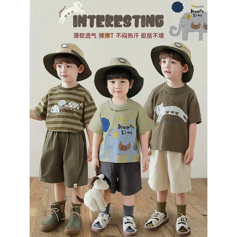 C87 SET 3 BỘ CỘC VOI XANH HAPPY DAY- A100.77