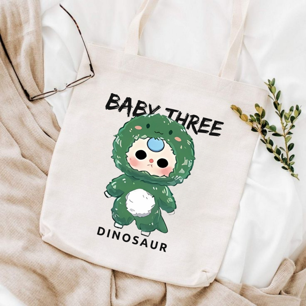 Túi tote Baby Three V3 - Túi Baby Three canvas 33x37cm có túi phụ đựng vừa A4, laptop - LOZA TOTE16_thumbnail_10