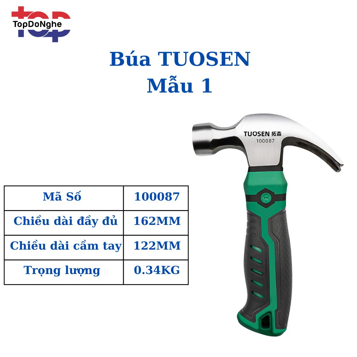 Búa lùn mini nhỏ gọn TUOSEN cầm tay đóng đinh nhổ đinh đúc nguyên 0,25kg