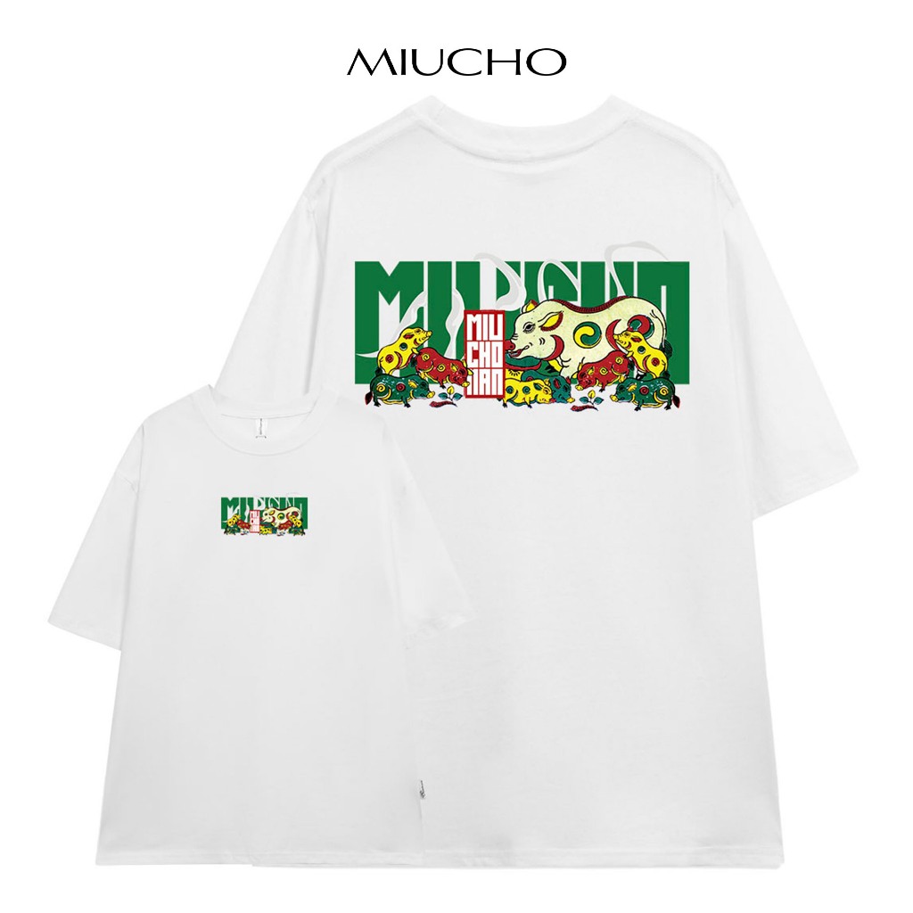 Áo thun nam form rộng 12 con giáp tuổi Hợi ( tuổi heo) ATD449 Miucho Man cotton cổ tròn ingraphic_thumbnail_7