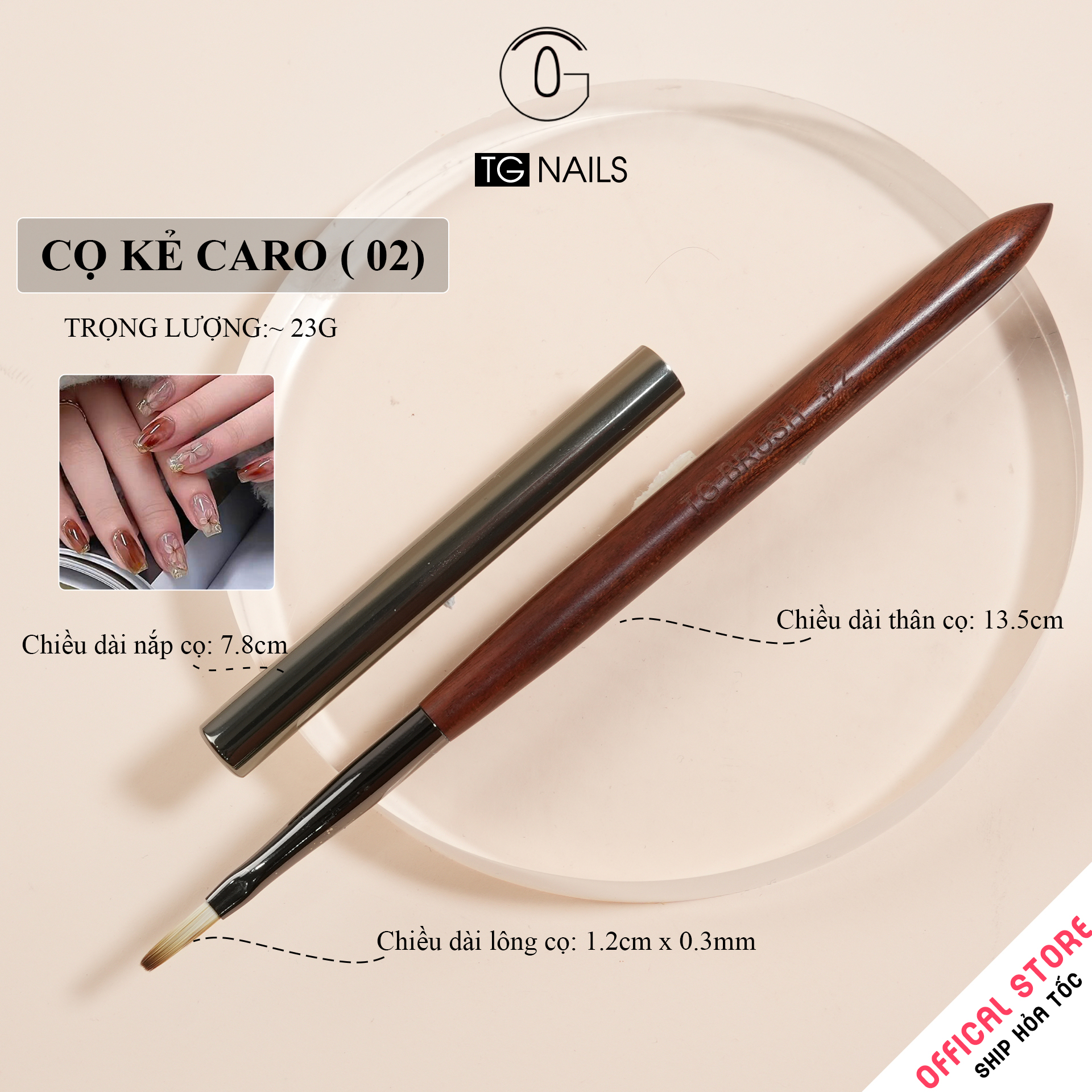 Cọ vẽ móng TG NAILS cán gỗ cao cấp_thumbnail_14