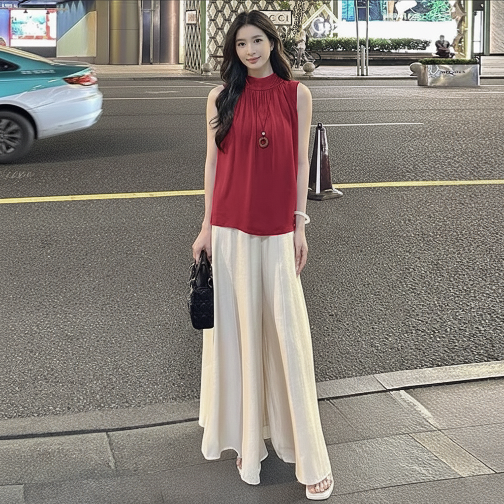 Áo kiểu cổ lọ cột nơ