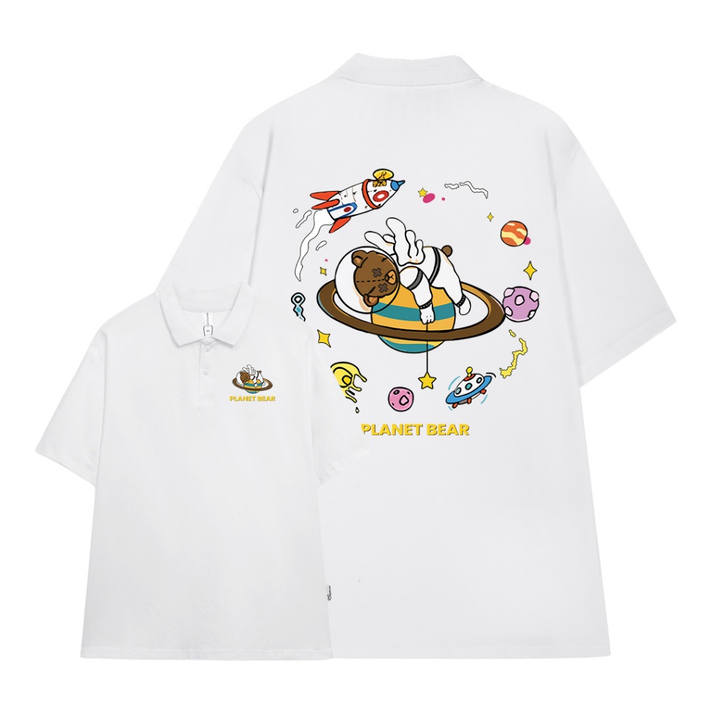 Polo nam đứng form tôn dáng PLD407 Miucho Man tay ngắn vải cotton Cổ trụ in graphic_thumbnail_8
