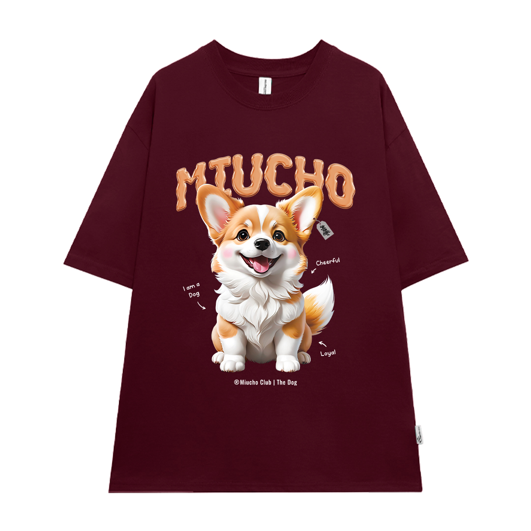 Áo thun form rộng 12 con giáp tuổi Tuất ATD1237 Miucho tay ngắn cổ tròn in mix_thumbnail_24