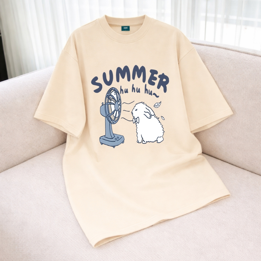 Áo thun unisex UX30-1138 SUMMER hu hu hu hình thỏ dáng oversized local brand WETEE_thumbnail_4