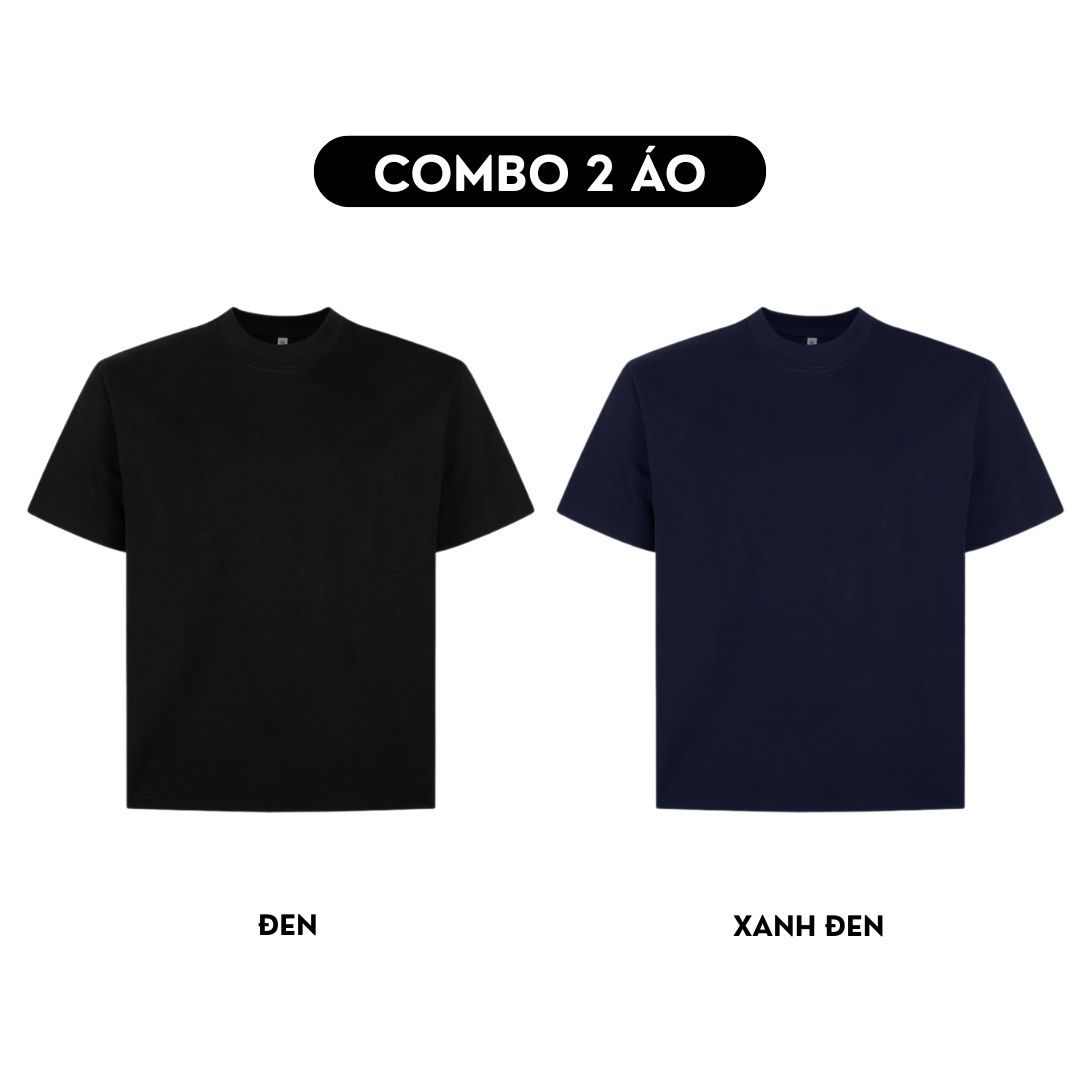 Combo 2 Áo thun trơn form boxy AXT01_thumbnail_10