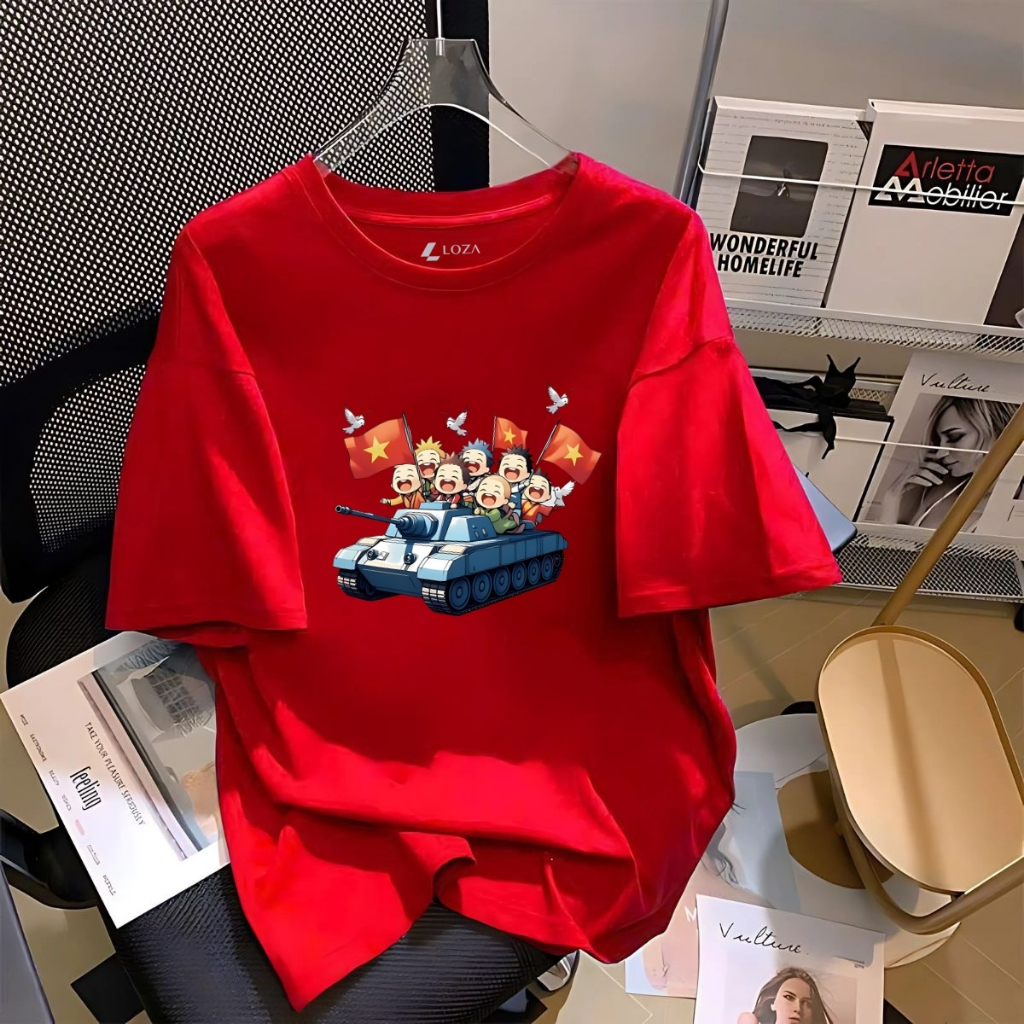 [Form rộng] Áo phông nữ 'Cờ Đỏ Sao Vàng Việt Nam- Độc lập tự do' - LOZA G0293_thumbnail_13