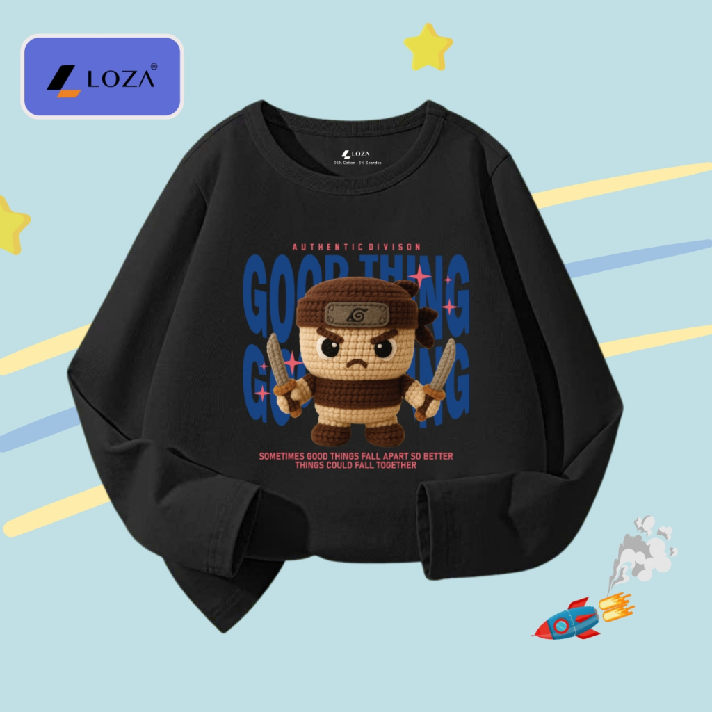 Áo thun dài tay bé trai in Brainrot Cappuccino,Tung Tung Sahur - Loza Kids  KT005_thumbnail_12