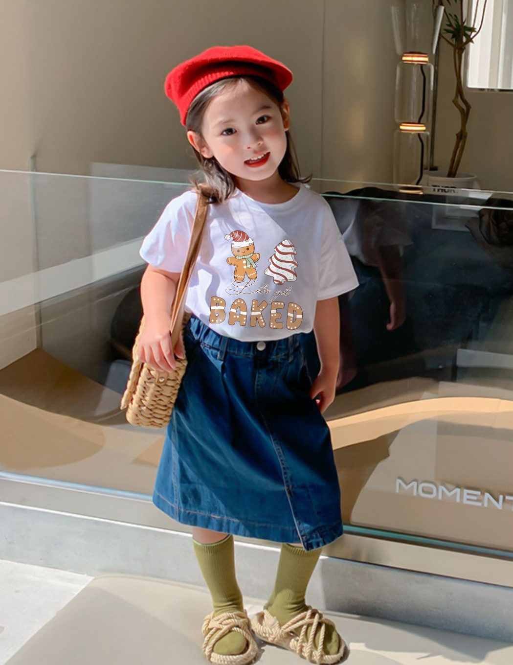 Áo thun bé gái giáng sinh noel from rộng chất vải cotton thoáng mát AED1705 Miucho Kid in graphic_thumbnail_6