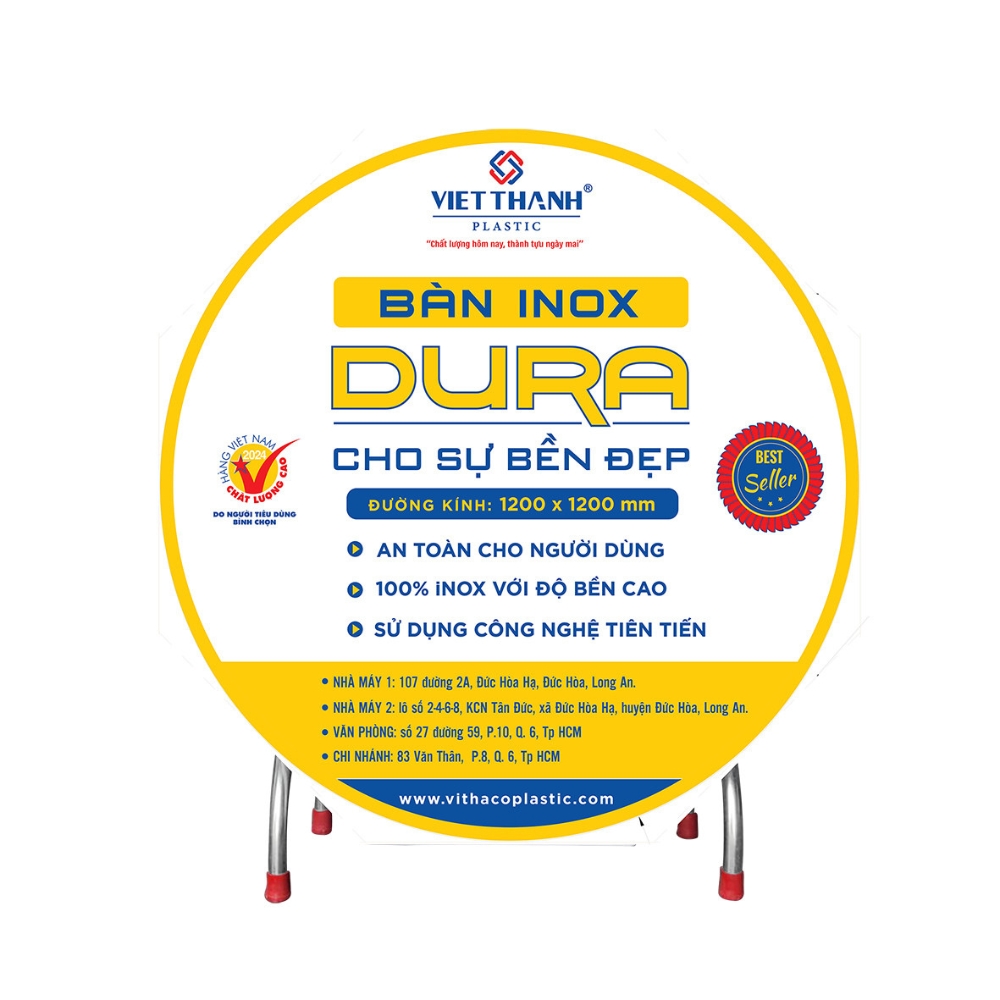 BÀN INOX TRÒN DURA