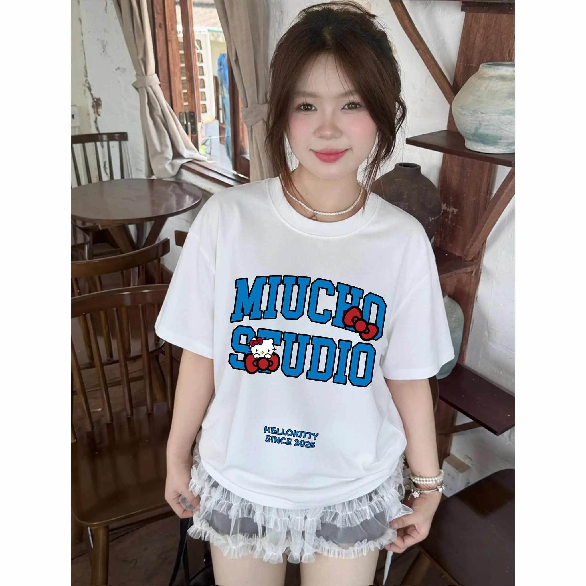 Áo thun boxy Miucho Studio chất vải thoáng mát mềm mại in chữ local brand hình Kitty nhiều màu 2803_thumbnail_3