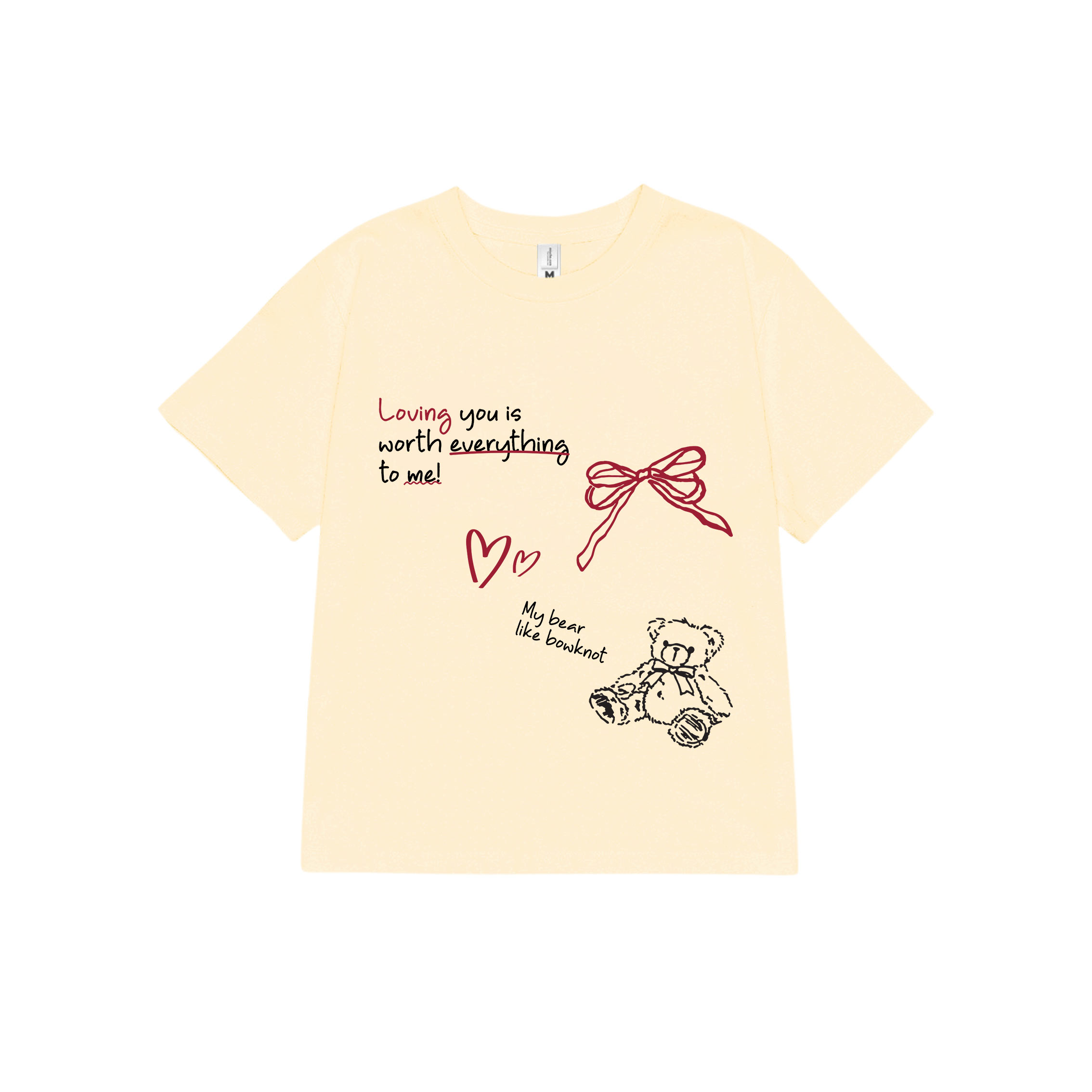 Áo thun baby tee nơ nhỏ xinh form ôm xinh xắn ABD1170 Miucho tay ngắn Cổ tròn hotrend in mix_thumbnail_12