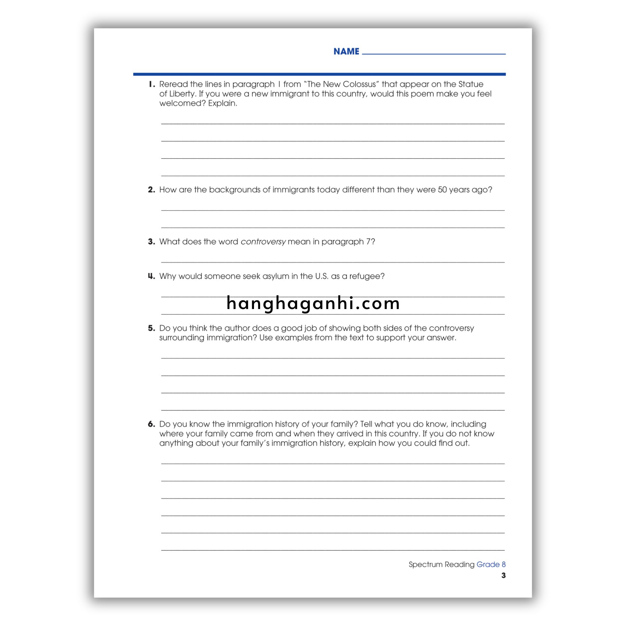 Sách Spectrum Reading Workbook Grade 8_thumbnail_9