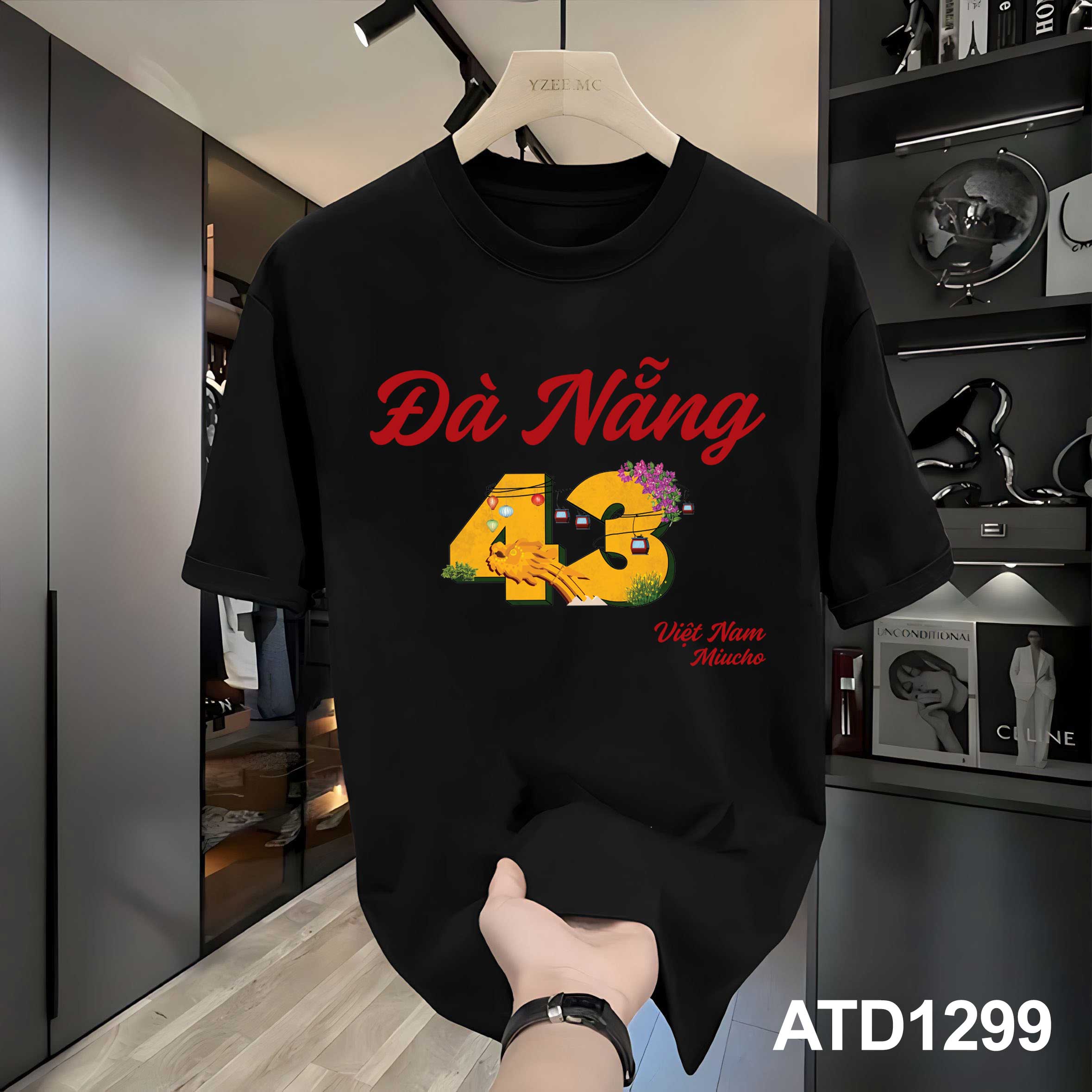 Áo thun nam du lịch Đà Nẵng ATD1299 Miucho Iconic vải cotton thoáng mát in mix_thumbnail_10