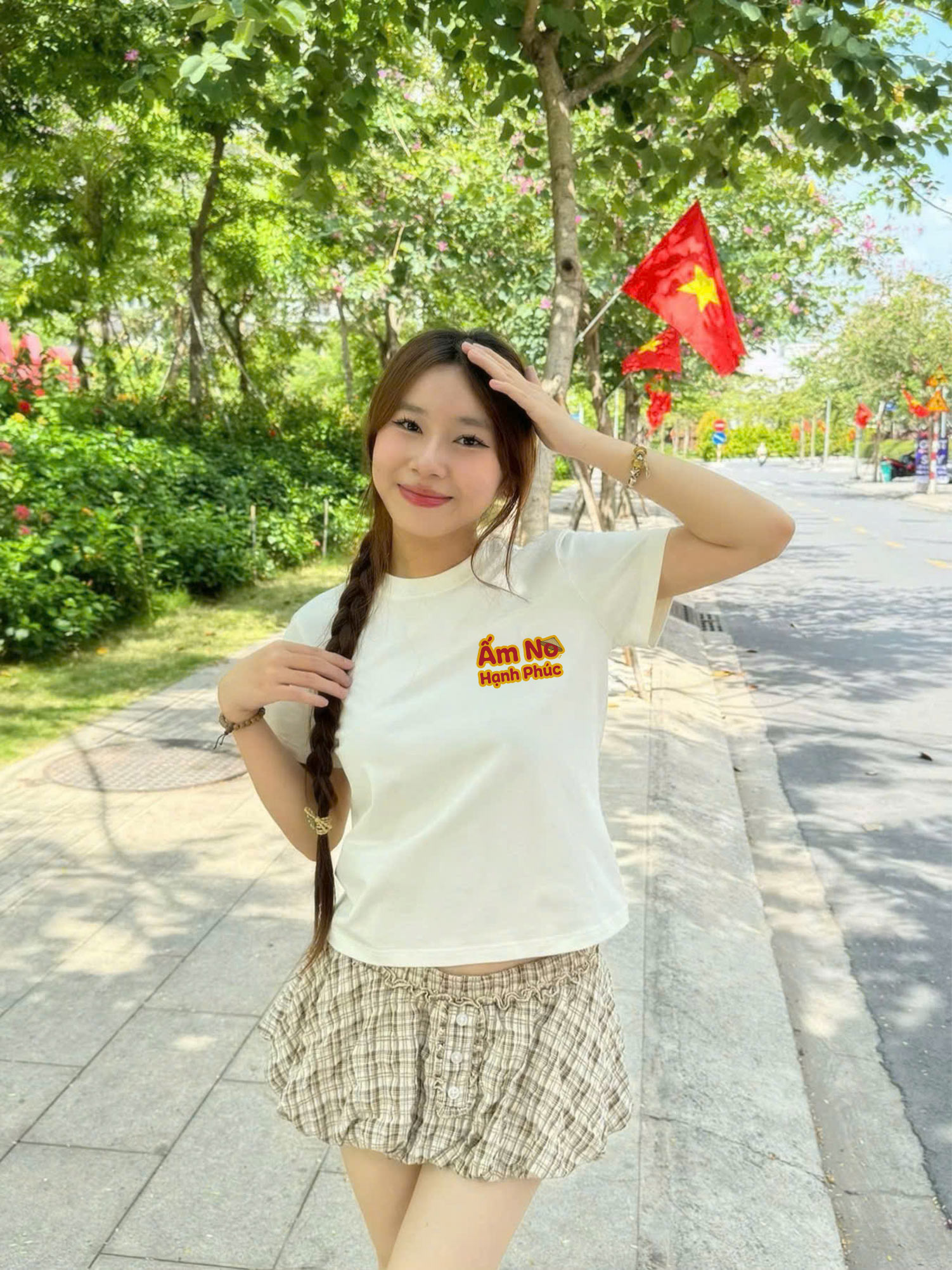 Áo baby tee ôm eo Việt Nam tôi yêu 2206 Miucho cổ tròn vải cotton 4c co giãn thoáng mát in typography_thumbnail_3