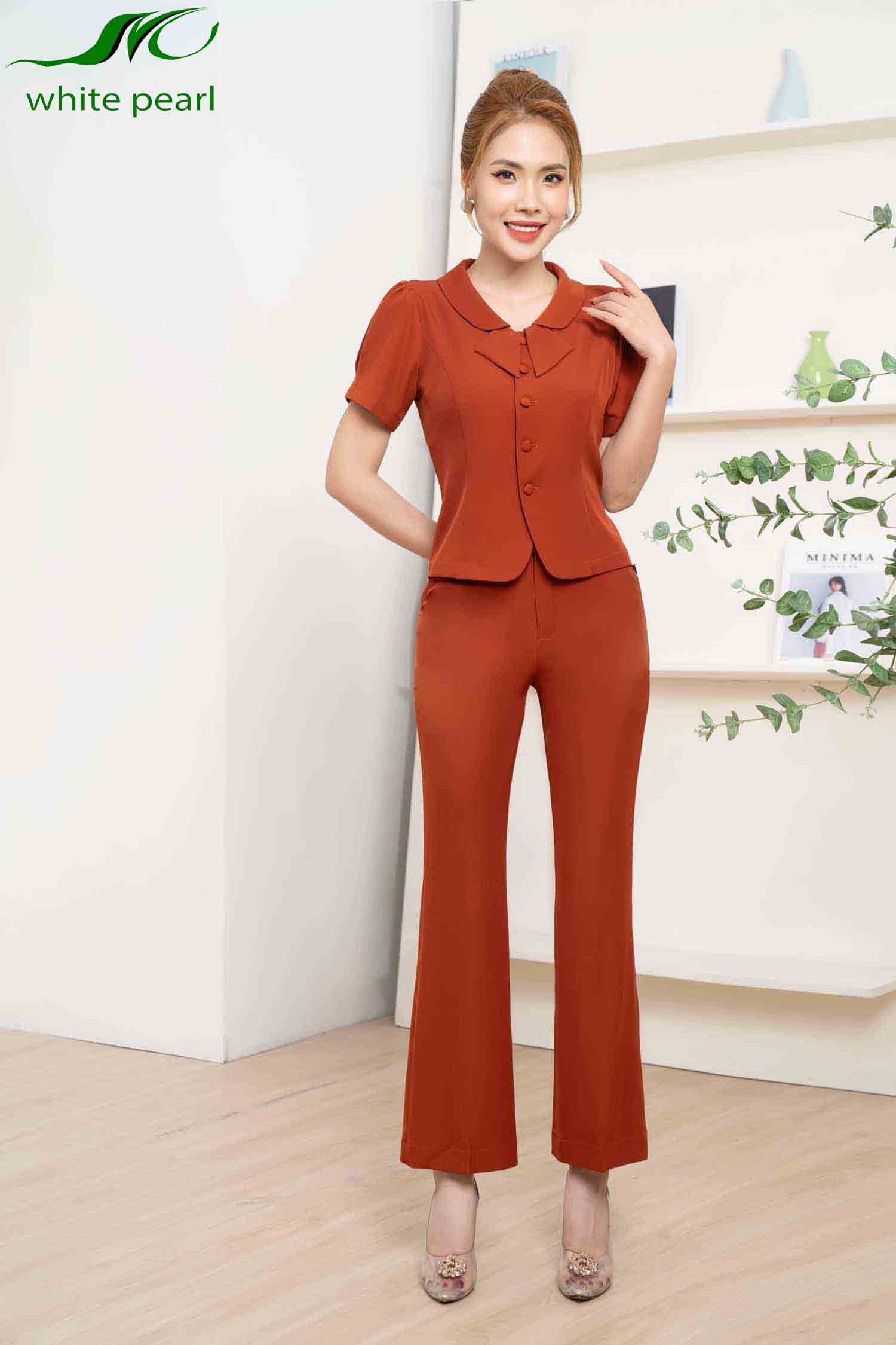 Ao ký giả cổ sen 2 lá thời trang công sở nữ cao cấp White Pearl_thumbnail_3