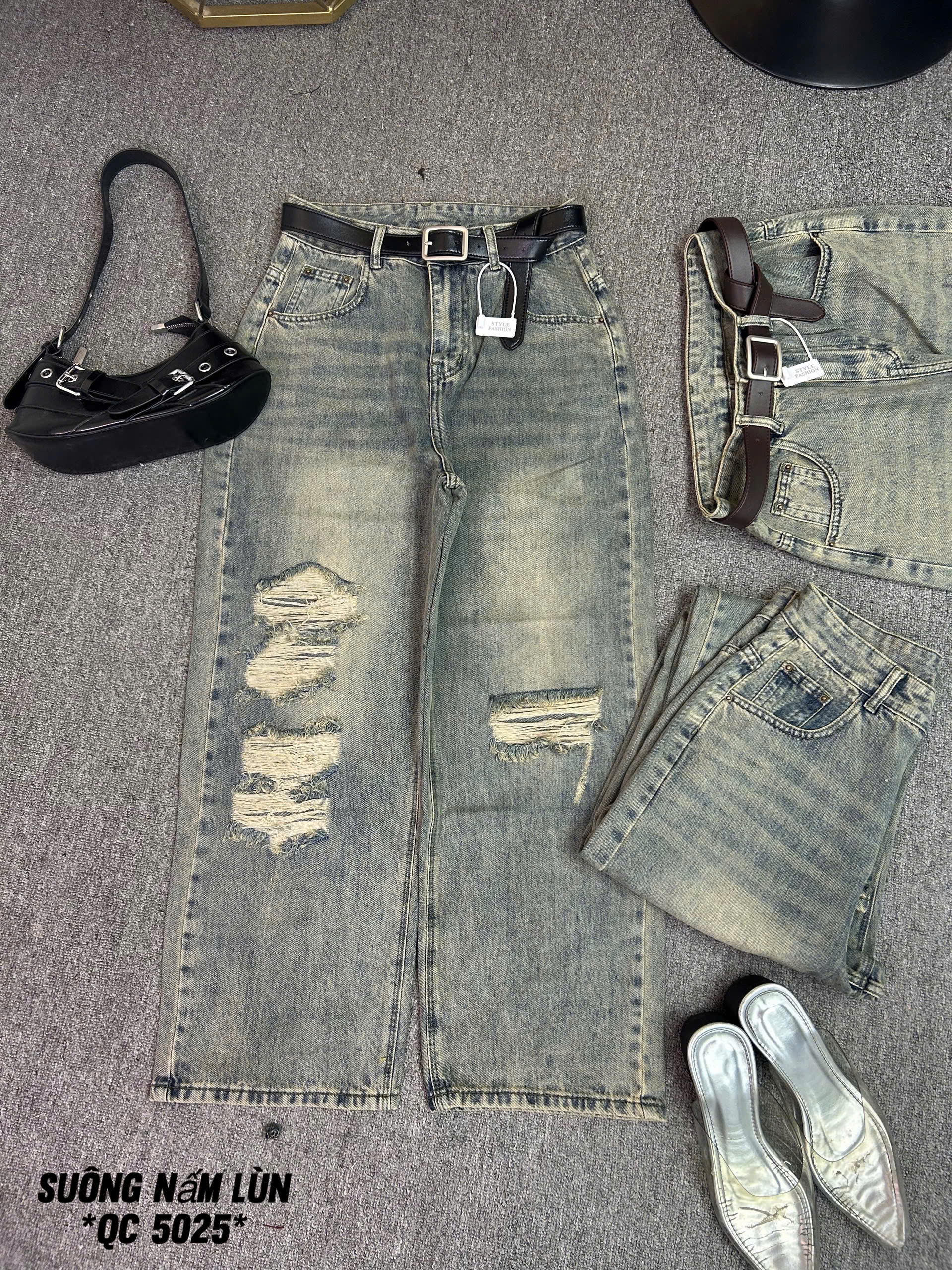 Quần suông rách 97cm dành cho nấm lùn bigsize QJ5025 dành cho nàng béo mập từ 55-90kg_thumbnail_8