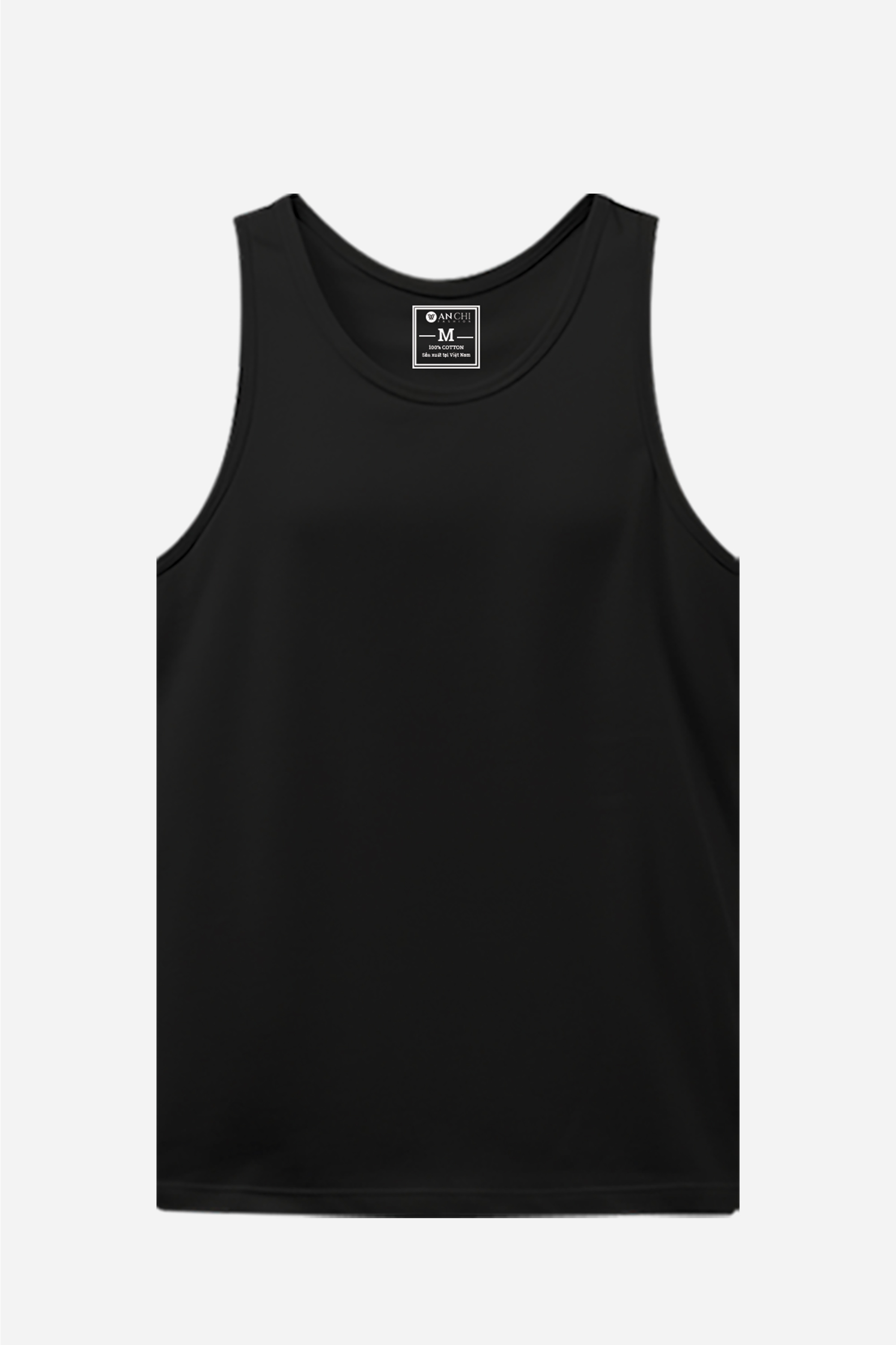 Áo Ba Lỗ Nam Trung Niên Mặc Lót Trong ANCHI Chất Liệu Cotton Màu Đen