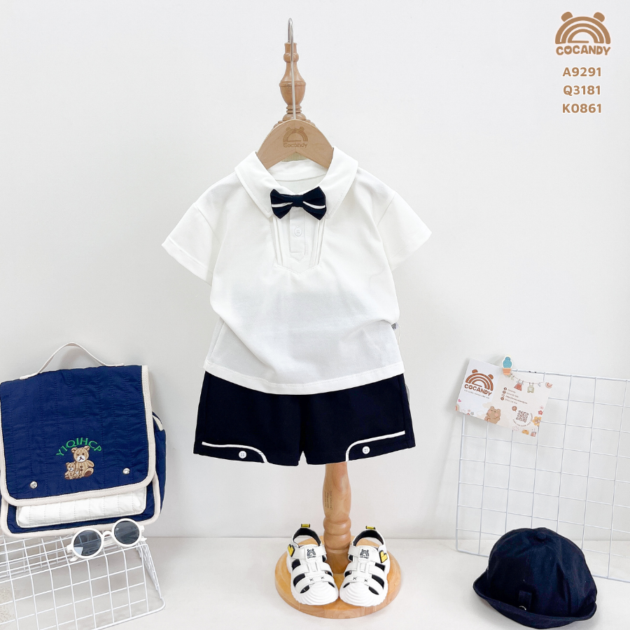 Quần cộc ĐEN nẹp gấu viền sóng