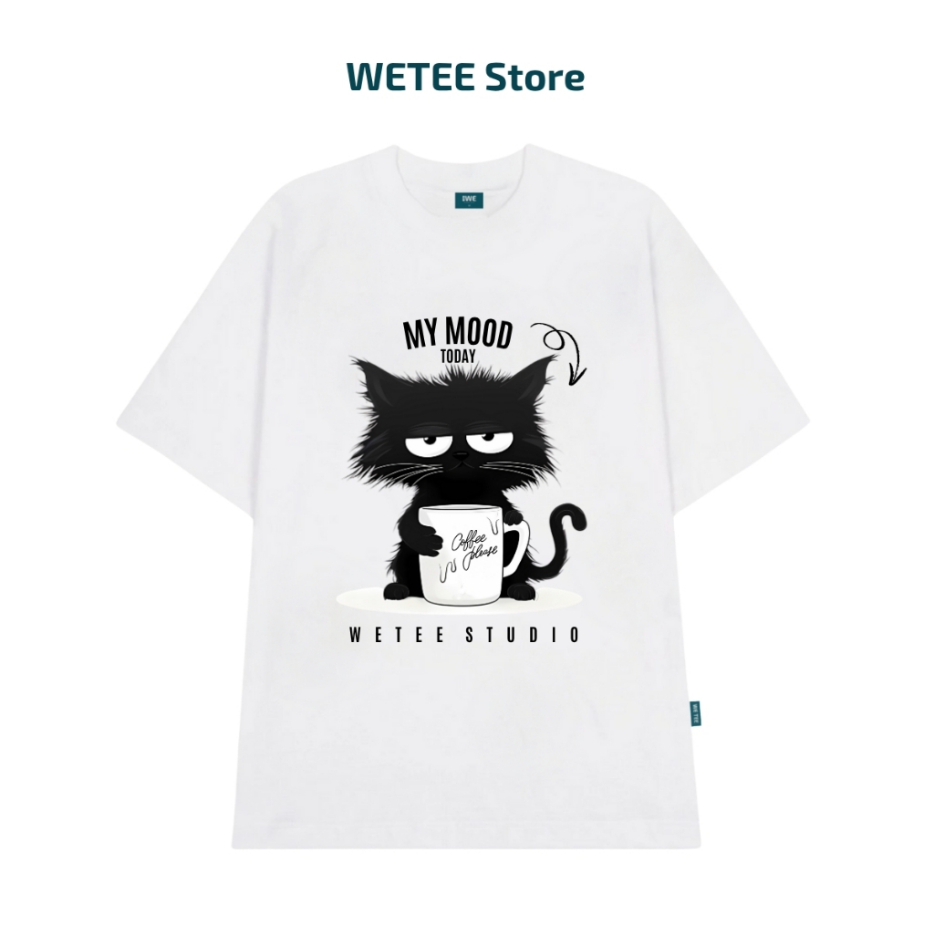 Áo thun unisex nam nữ Mèo đen My Mood Today local brand We Tee - WU1086 WU1086