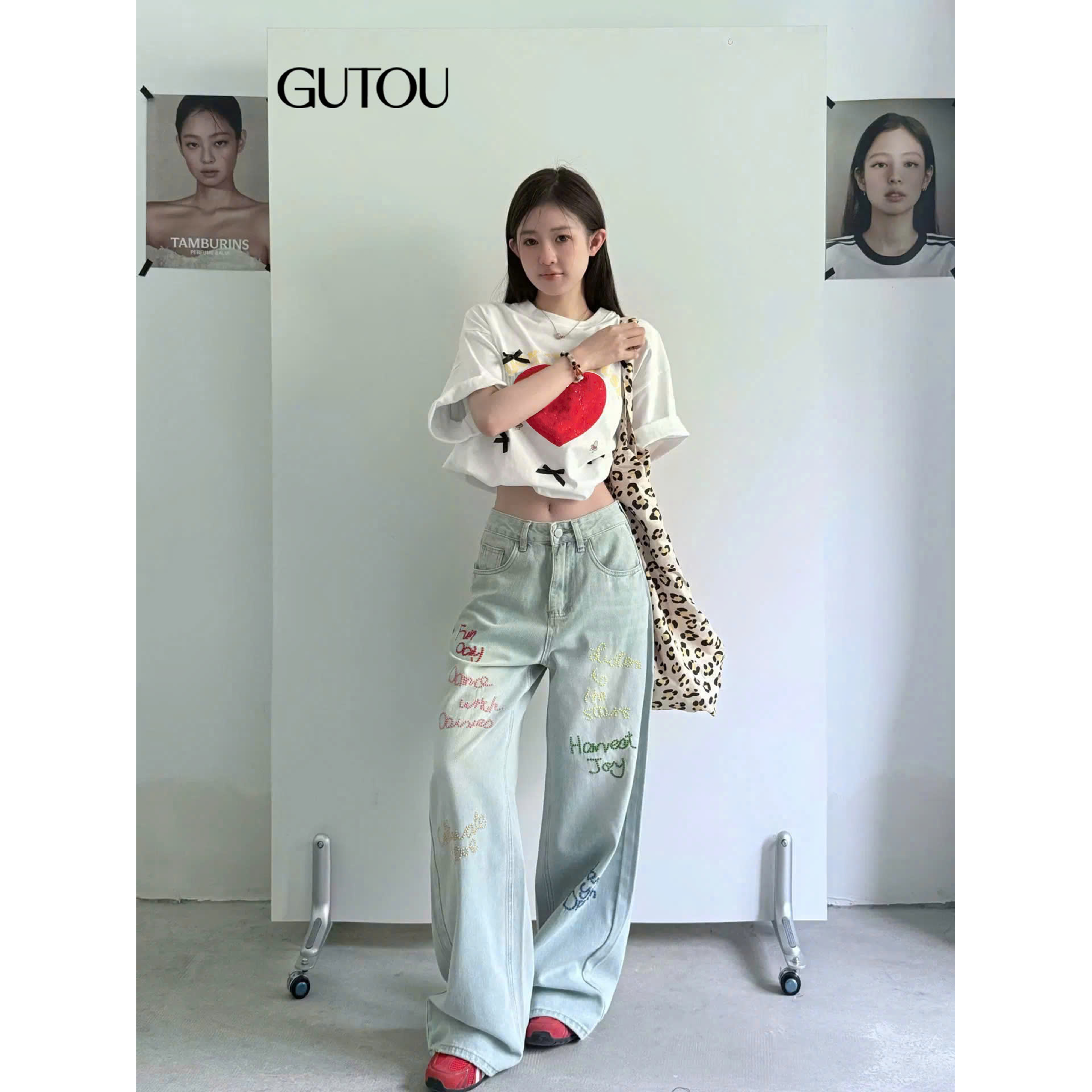 [ GUTOU ] Quần Jean Suông Fun Day