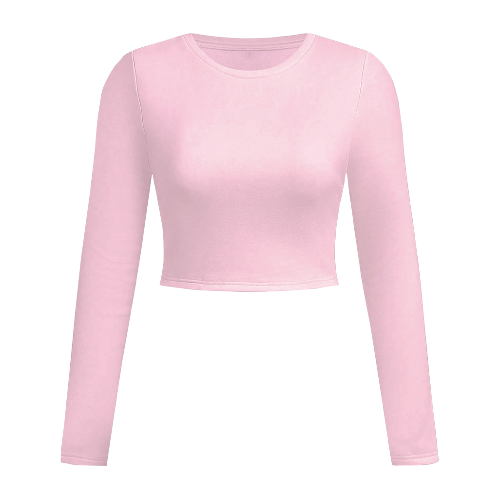 Áo tay dài ôm body croptop Beezy cổ tròn AT00044 vải visco 4 chiều hack dáng mềm mại thoáng mát_thumbnail_12