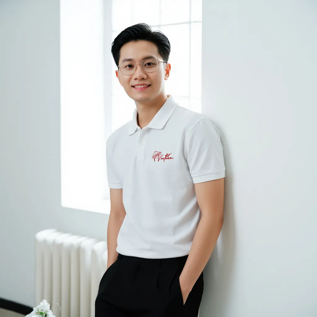 Áo polo nam vải cá sấu chống nhăn PLCSD2450 Miucho Iconic tay ngắn cổ trụ in mix_thumbnail_3