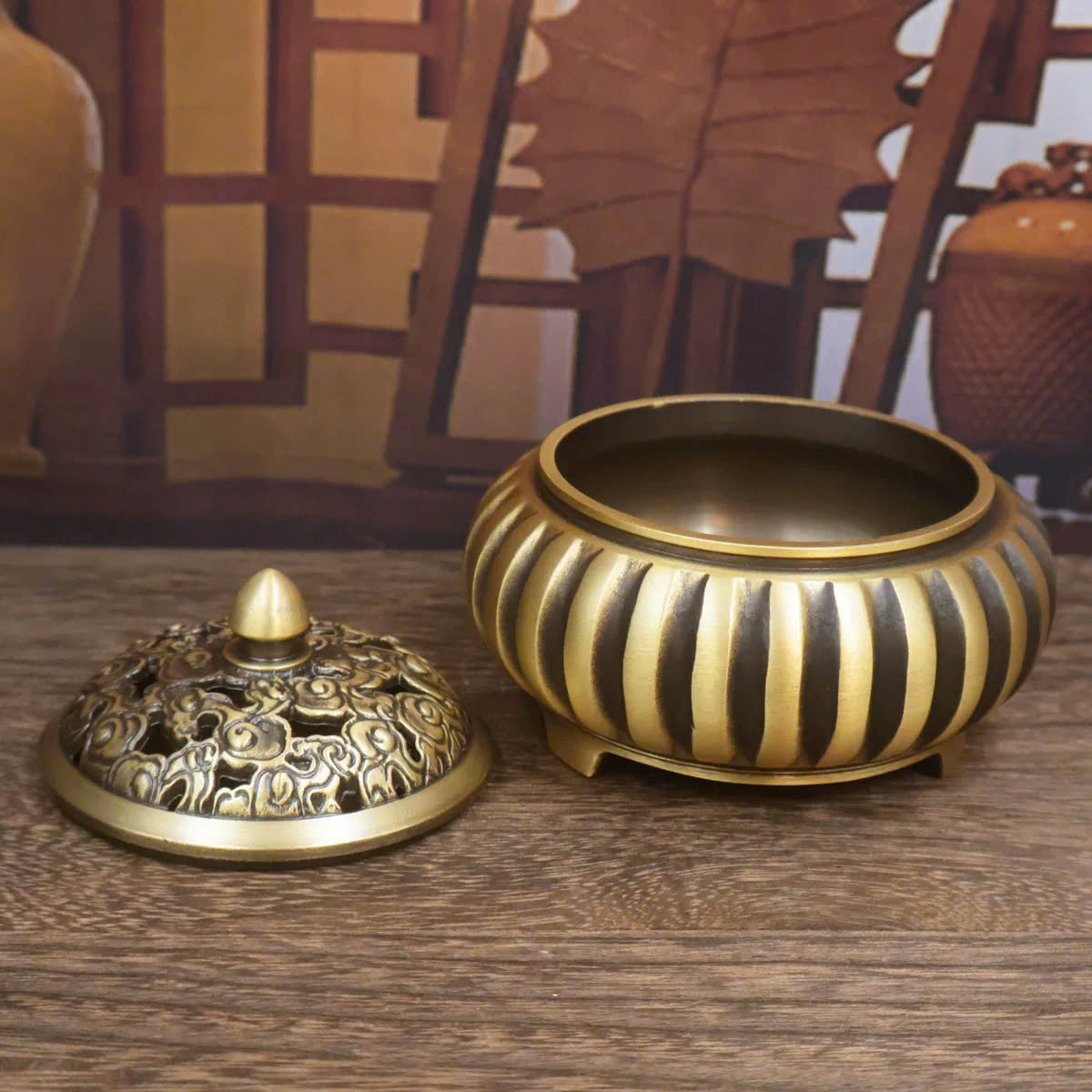 Lư đốt trầm bằng đồng đẹp _thumbnail_1