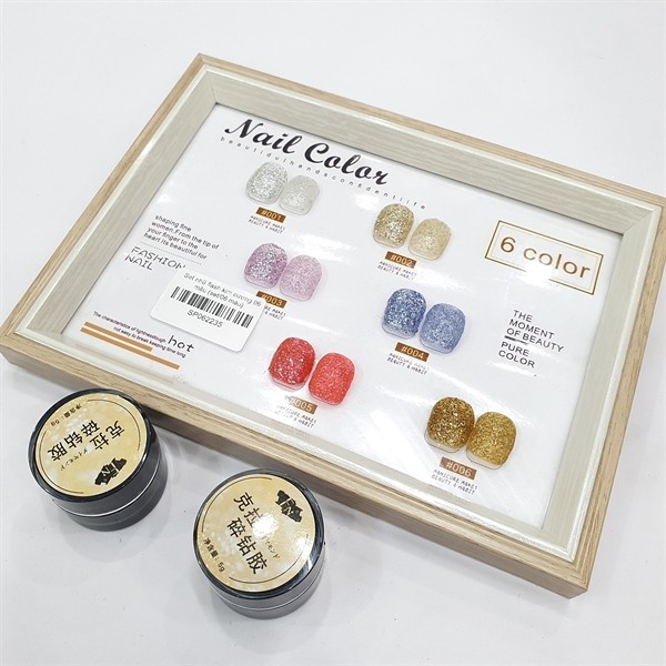 Set sơn gel - 6 màu - nhũ flash kim cương 3D - FN 5g_thumbnail_0