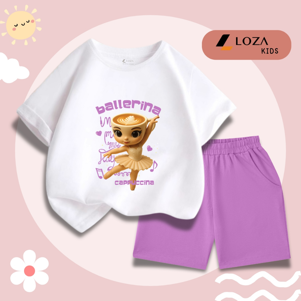 Bộ đồ bé gái in hình 'BALLERINA CAPPUCCINA' -  Loza Kids SB405_thumbnail_9