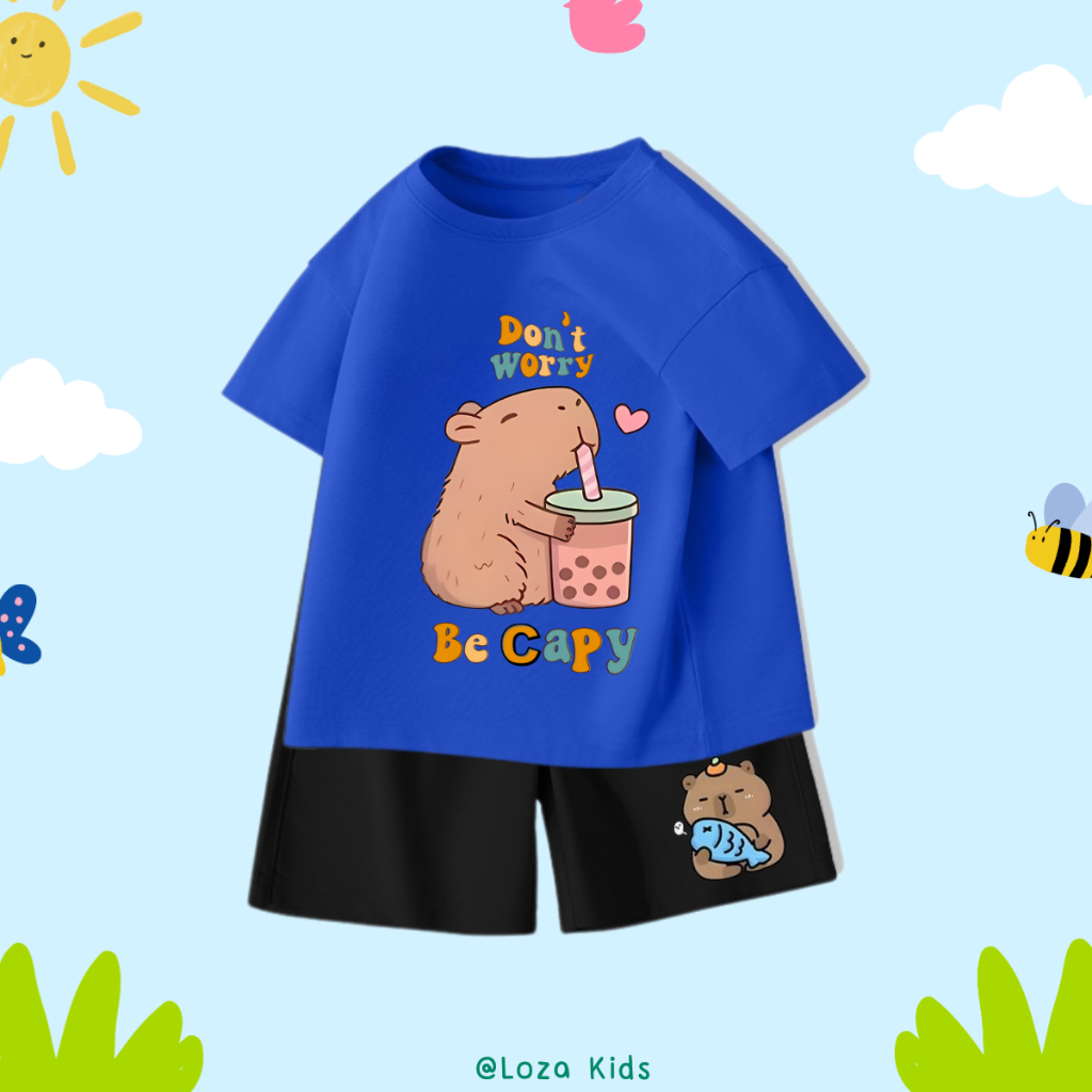Bộ quần áo bé  trai in hình Capybara - Loza Kids SB114_thumbnail_1