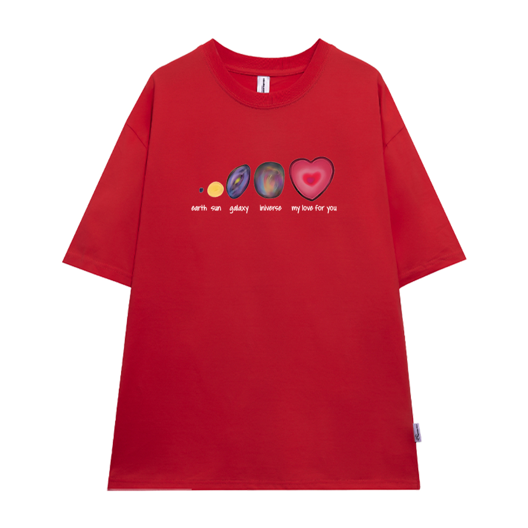 Áo thun cặp nam nữ form rộng 1958 Miucho vải 4c cotton 220gsm thoáng mát cổ tròn in mix_thumbnail_12