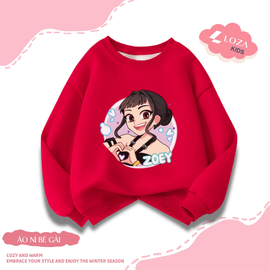 Áo nỉ sweater bé gái in hình Huntrix - Loza Kids IN020_thumbnail_7