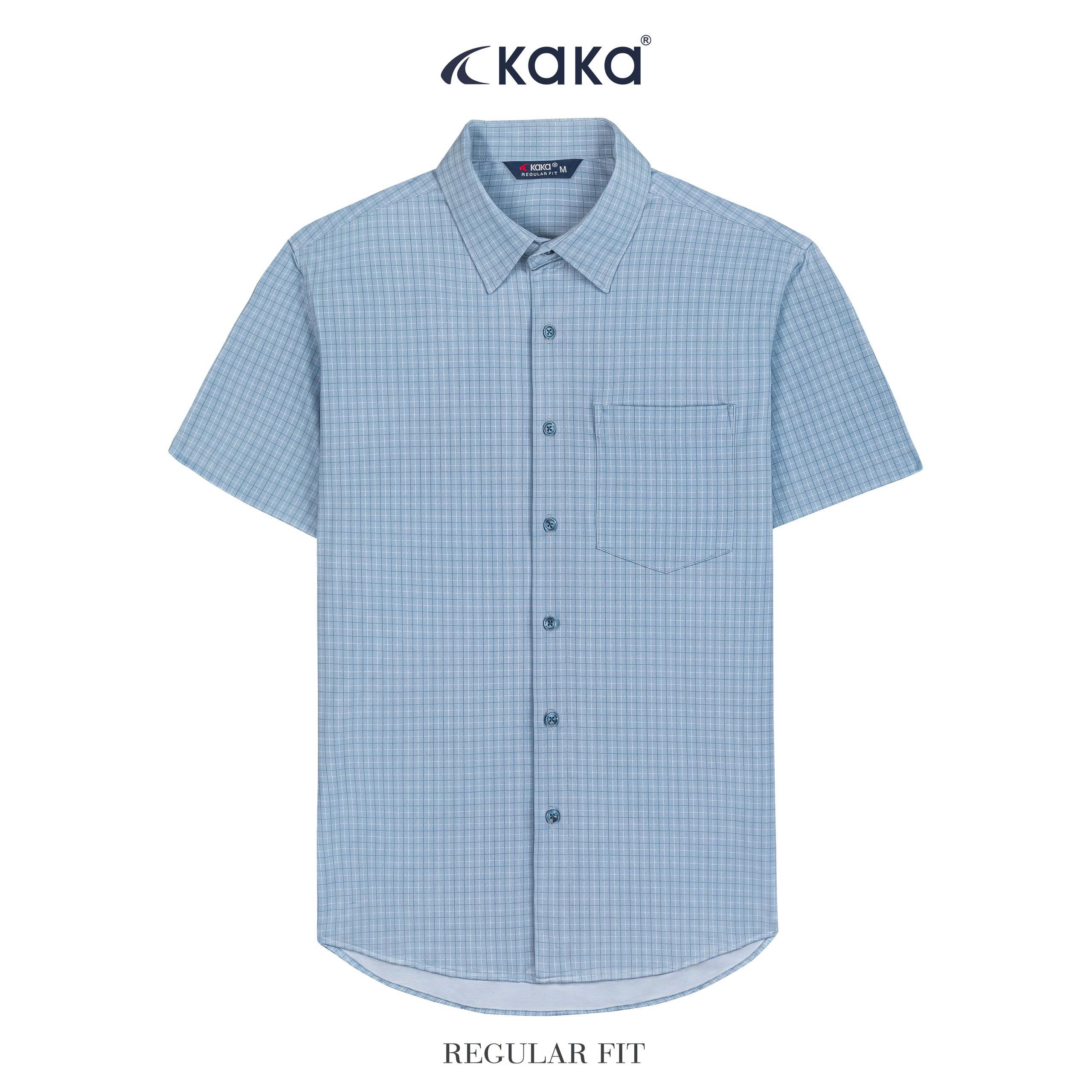 Áo Sơ Mi KaKa Bamboo co giãn kẻ nhỏ S26