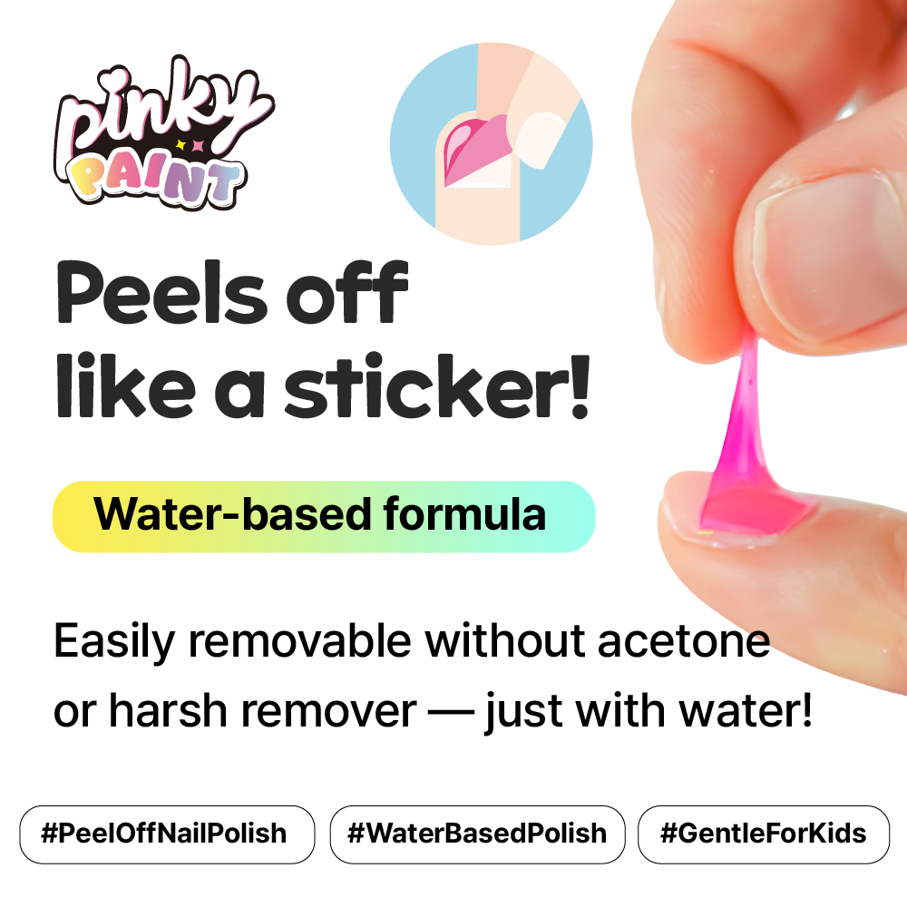 I'm Pinky Kids Water-Based Peel Off Nail Polish Pinky Paint 9ml_thumbnail_5