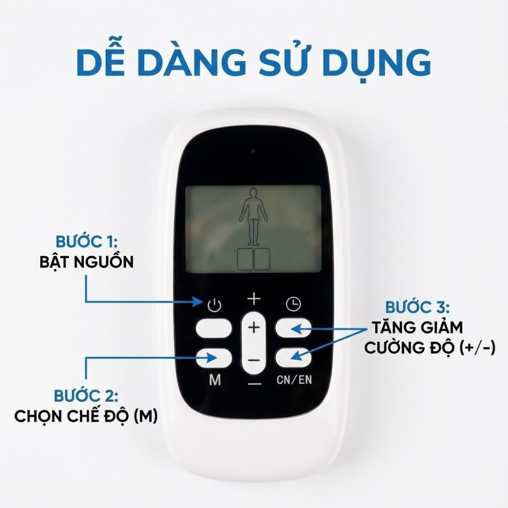 Máy Massage Xung Điện 4 Miếng Dán, 15 Mức Cường Độ, 8 Chế Độ Kachi MK46_thumbnail_7