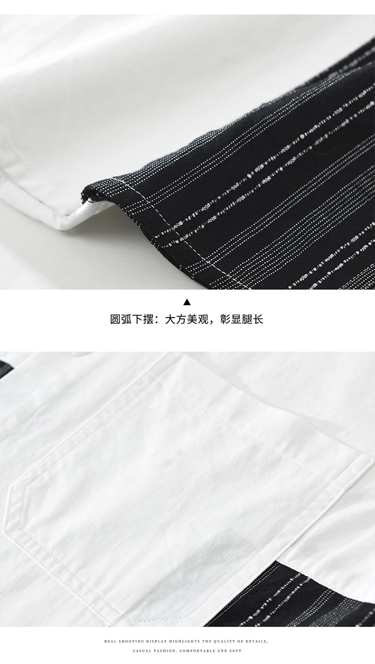 Áo Sơ Mi Dài Tay Chắp Vá Nhật Bản Nam – Phong Cách Retro Nghệ Thuật, Dáng Rộng Thời Trang_thumbnail_7