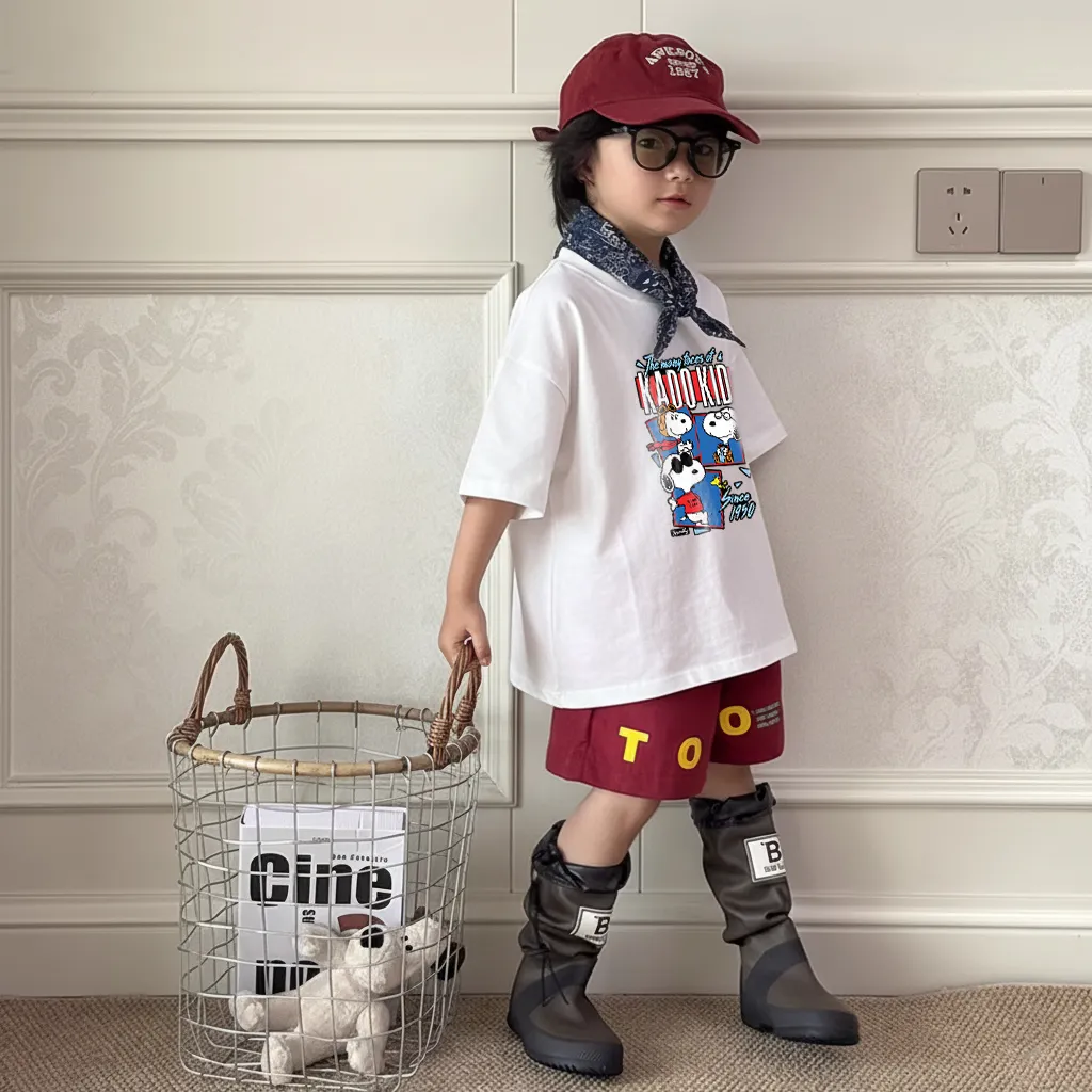 Áo thun bé trai bé gái Kado vải cotton thoáng mát hoạt hình in mix sắc nét nhiều màu 2978_thumbnail_4