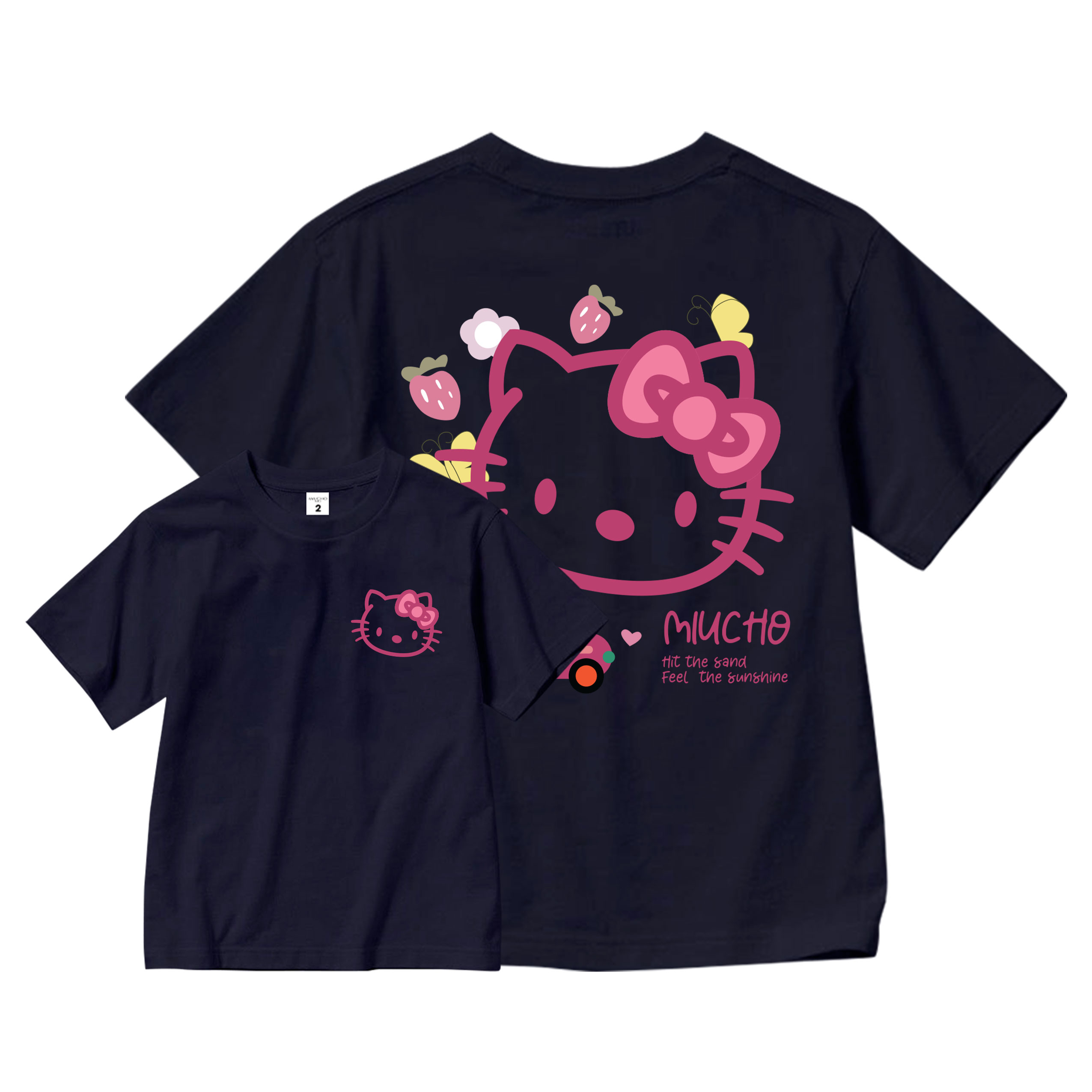 Áo thun cho bé gái form rộng AED1446 Miucho Kid tay ngắn cổ tròn in artwork_thumbnail_11