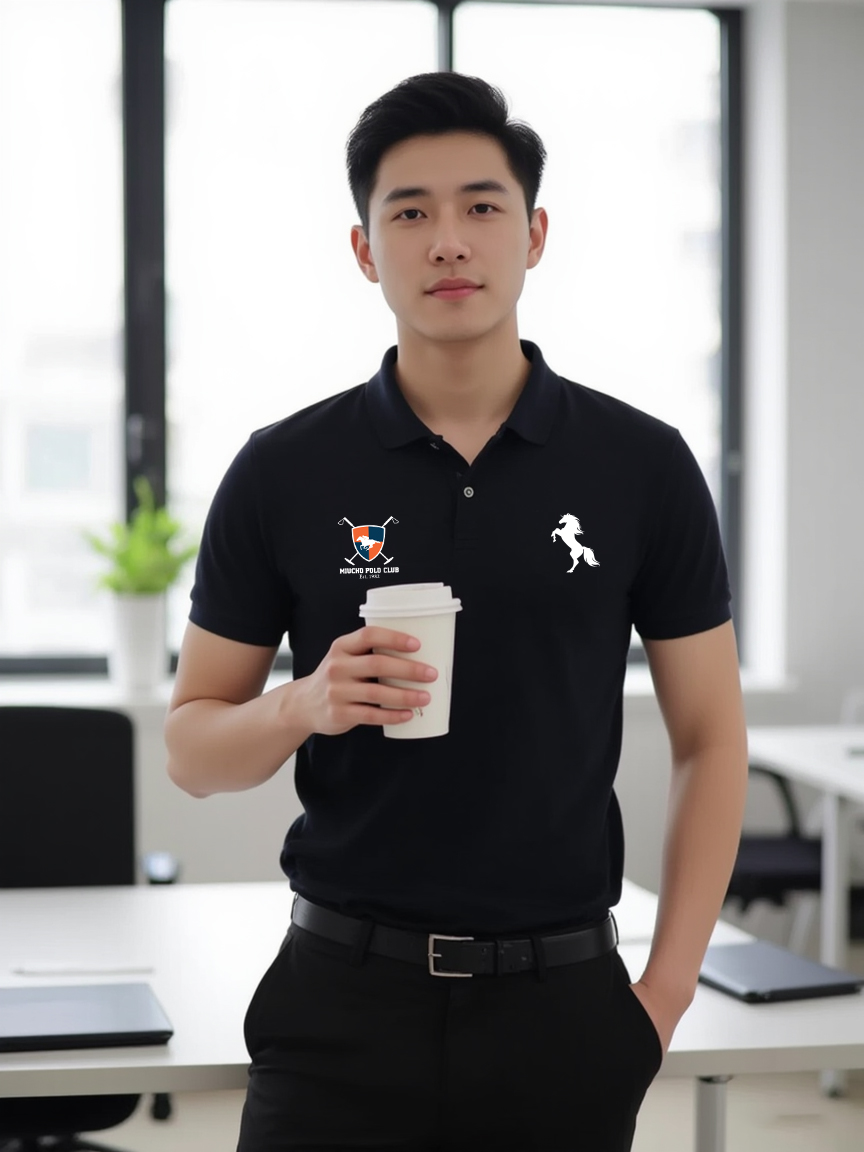 Áo polo form vừa 1900 Miucho Iconic vải cá sấu đứng form thoáng mát in mix_thumbnail_2